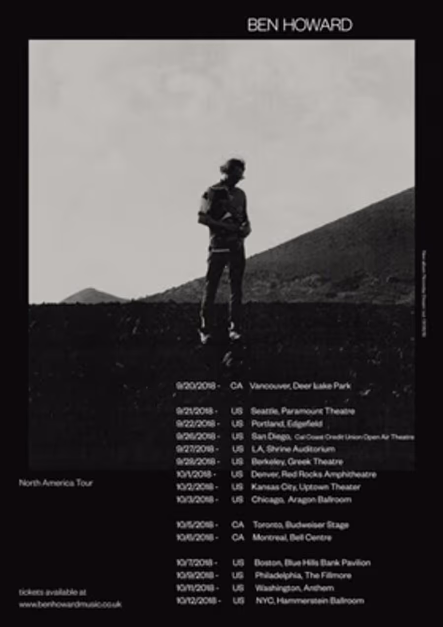 Ben Howard Confirms Fall 2018 North American Tour Image