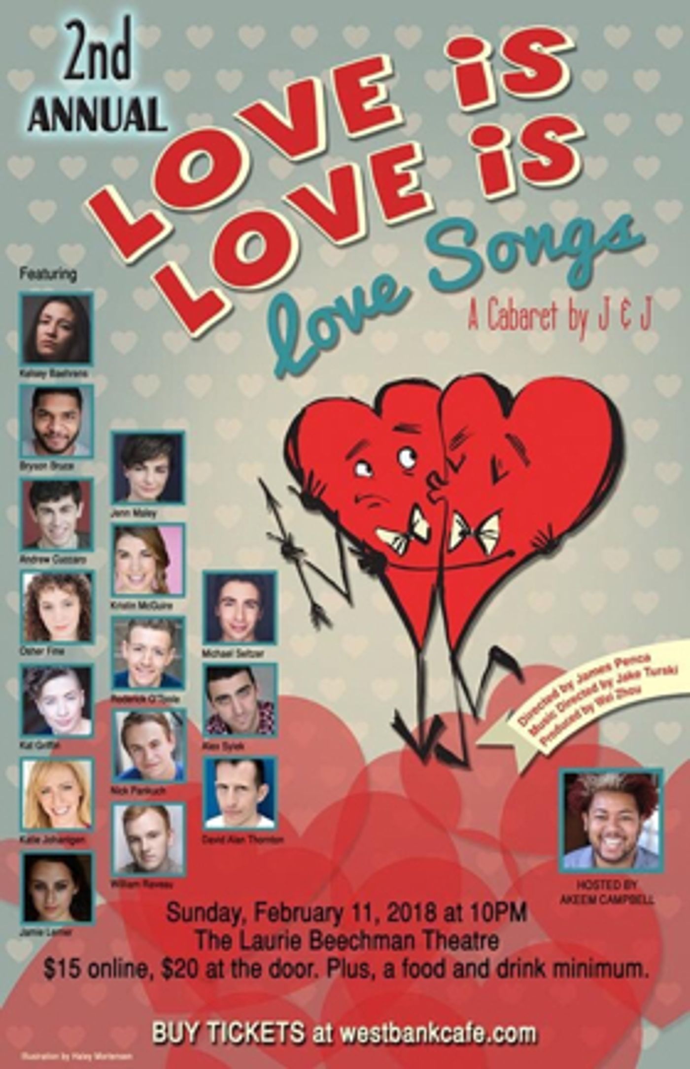 2nd Annual LOVE IS LOVE IS LOVE SONGS Cabaret Comes to The Laurie Beechman Theatre  Image