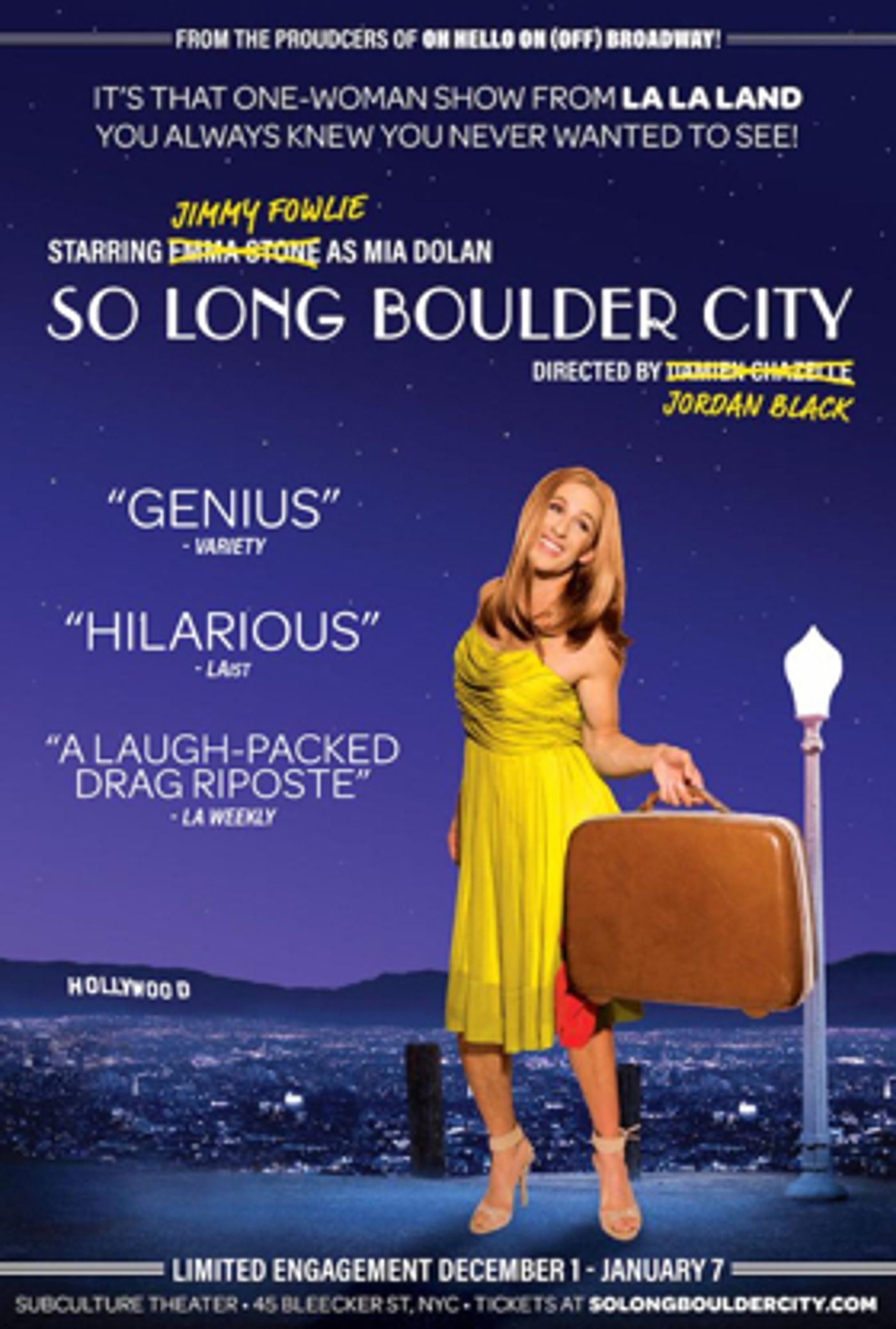 LA LA LAND-Inspired SO LONG BOULDER CITY Begins Tonight at Subculture Theatre LA LA LAND-Inspired SO LONG BOULDER CITY Begins Tonight at Subculture Theatre Image