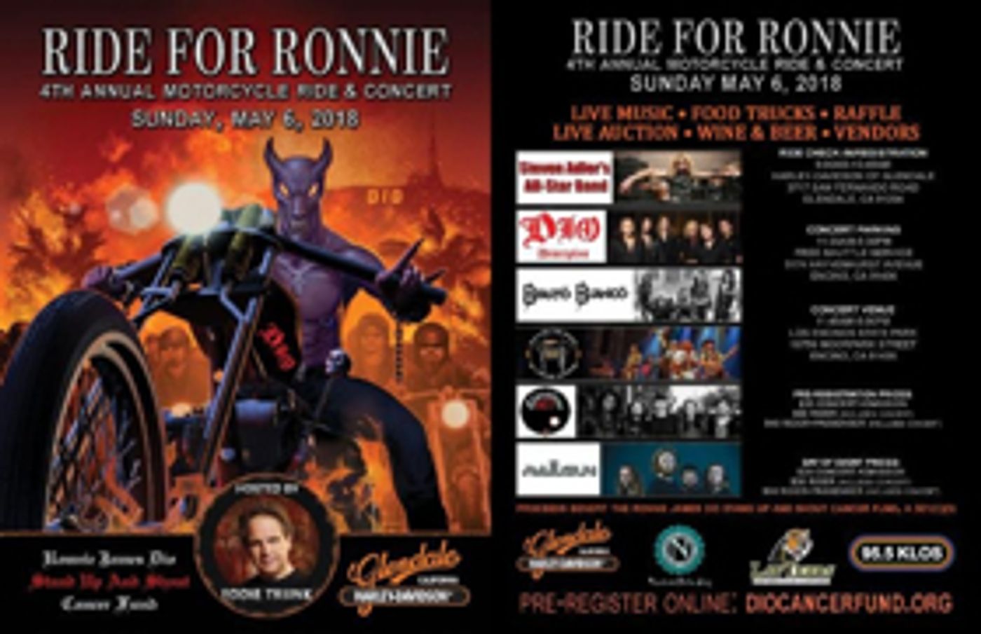 4th Annual RIDE FOR RONNIE Motorcycle Ride and Concert  to Showcase Next Generation of Rock Royalty  Image