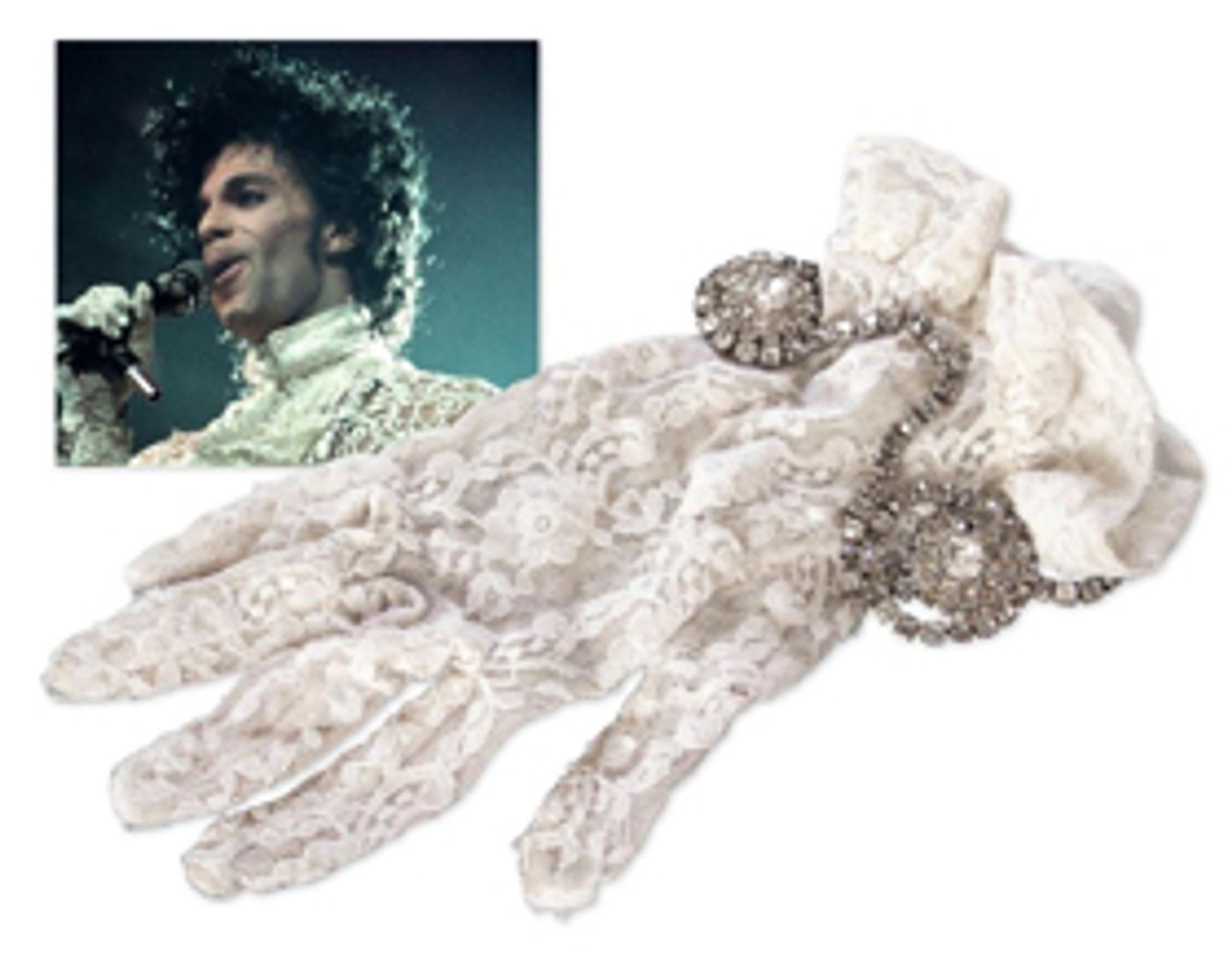 Prince's Lace Glove Worn During Purple Rain Concert Sells for $26,121  Image