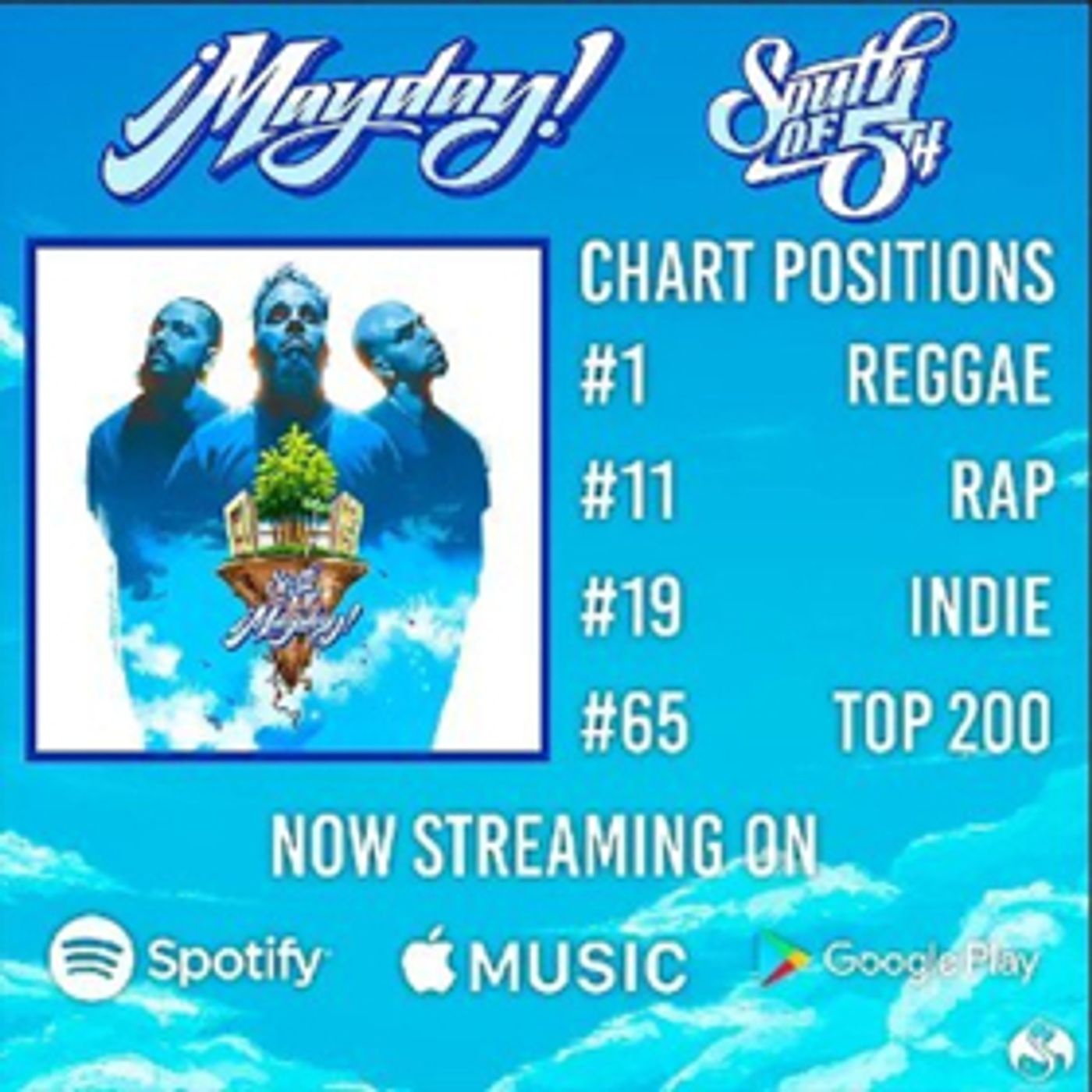 ¡MayDay! New Album SOUTH OF 5TH Charts #1 on Billboard Reggae ¡MayDay! New Album SOUTH OF 5TH Charts #1 on Billboard Reggae Image