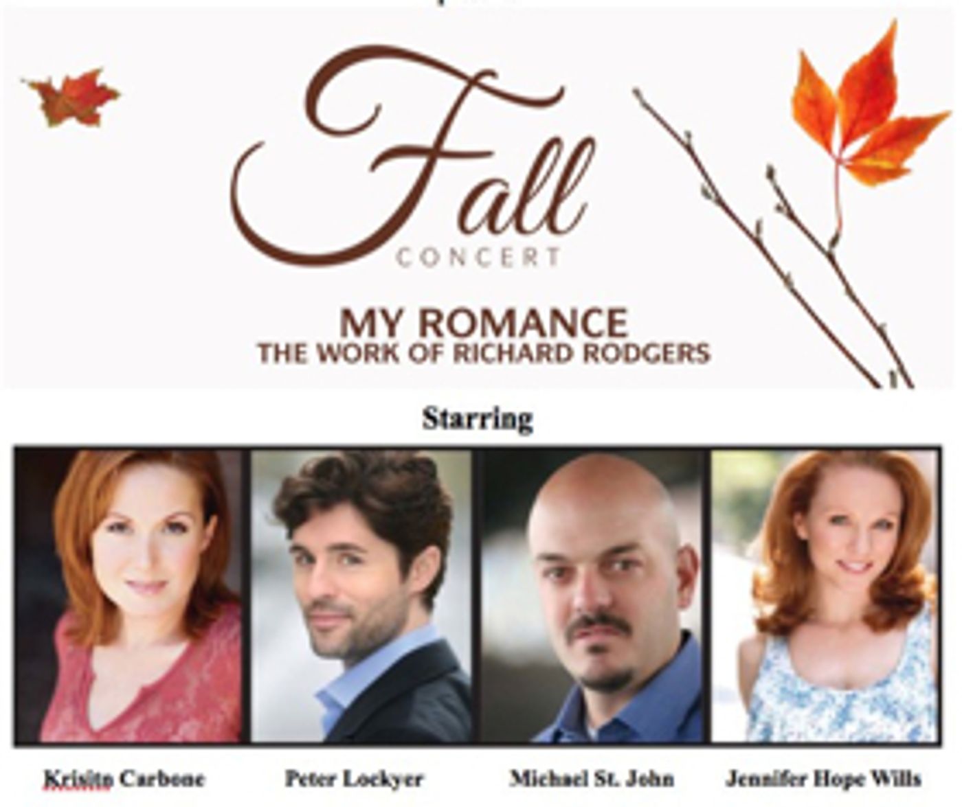 Kristin Carbone, Peter Lockyer, Michael St. John and Jennifer Hope Wills to Bring 'MY ROMANCE' to Riverside Theatre  Image