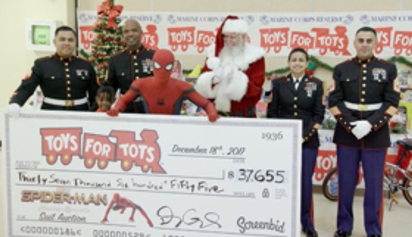 Official SPIDER-MAN HOMECOMING Suit Auctioned Off for Toys for Tots  Image