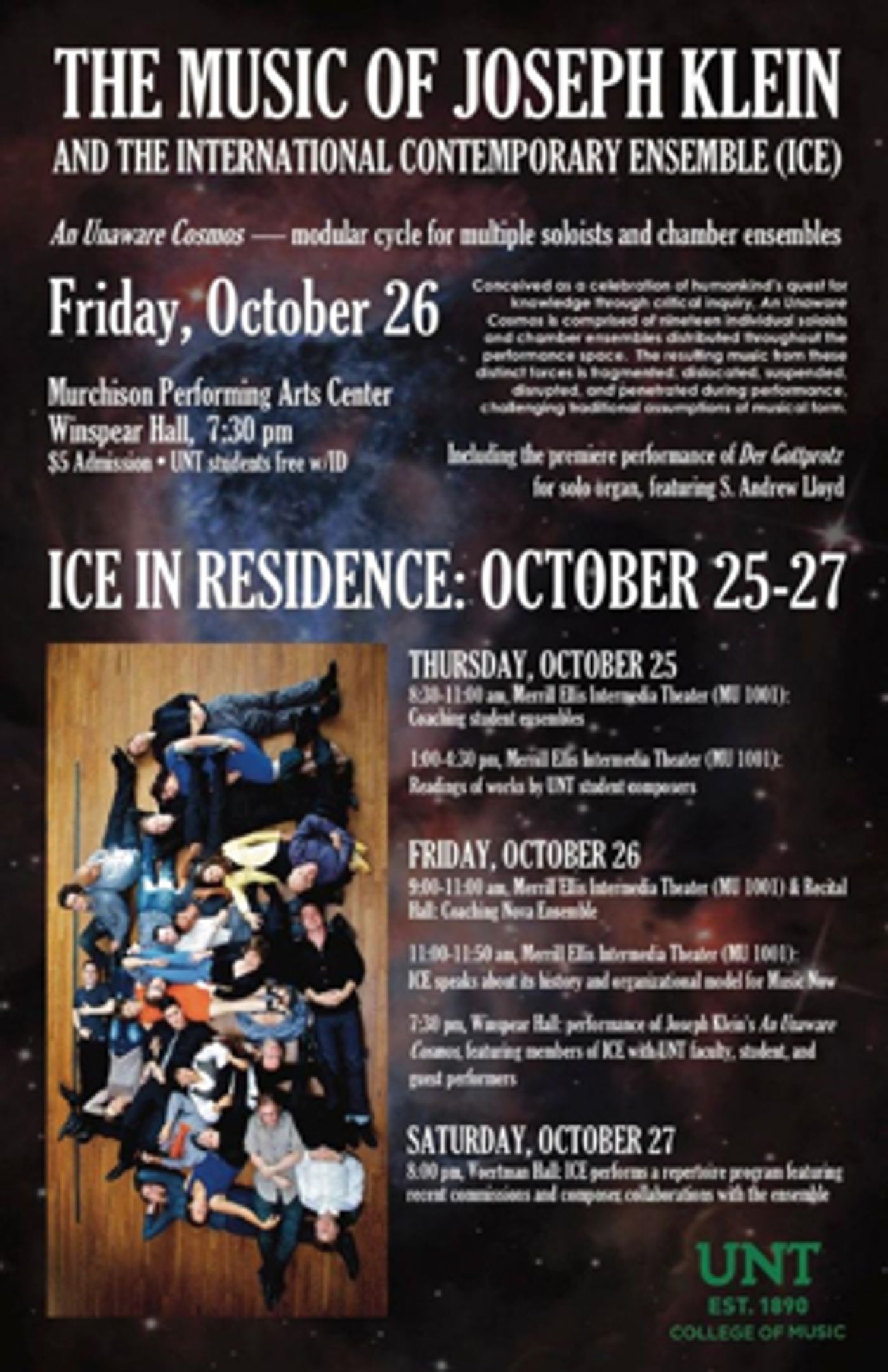 University Of North Texas Professor Challenges The Way Audiences Experience Music With AN UNAWARE COSMOS  Image