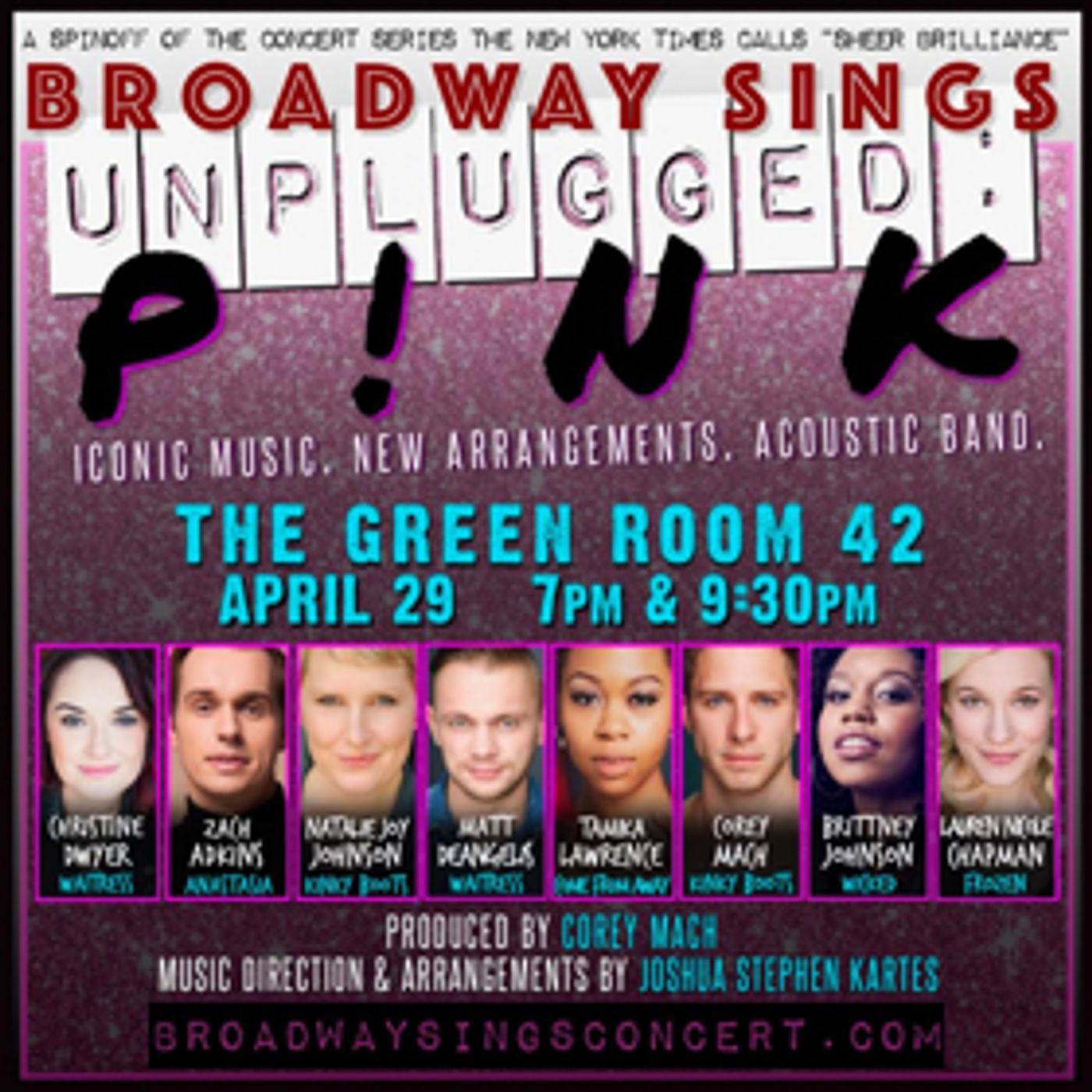 Christine Dwyer, Zach Adkins and More Join BROADWAY SINGS P!NK: UNPLUGGED Christine Dwyer, Zach Adkins and More Join BROADWAY SINGS P!NK: UNPLUGGED Image