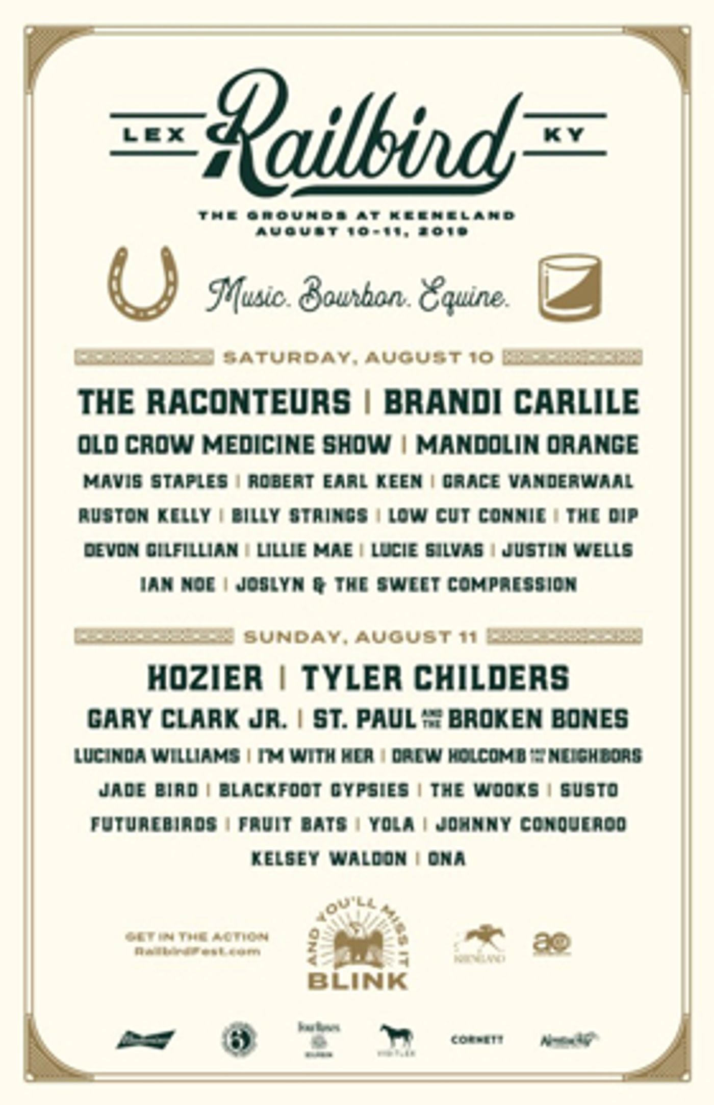 The Raconteurs, Hozier, Tyler Childers, Brandi Carlile to Headline Railbird Festival The Raconteurs, Hozier, Tyler Childers, Brandi Carlile to Headline Railbird Festival Image