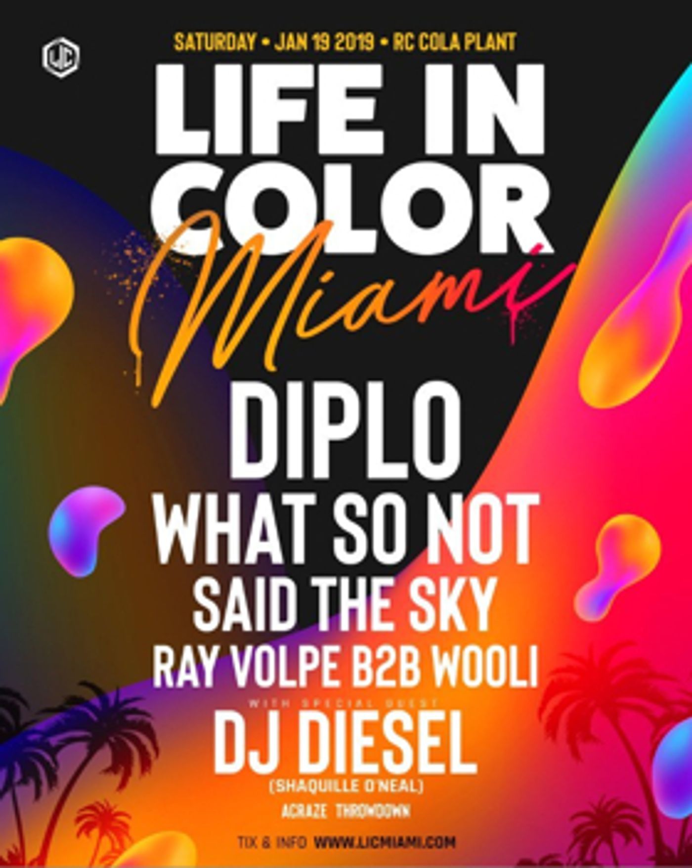 Diplo to Headline LIFE IN COLOR MIAMI 2019 Diplo to Headline LIFE IN COLOR MIAMI 2019 Image