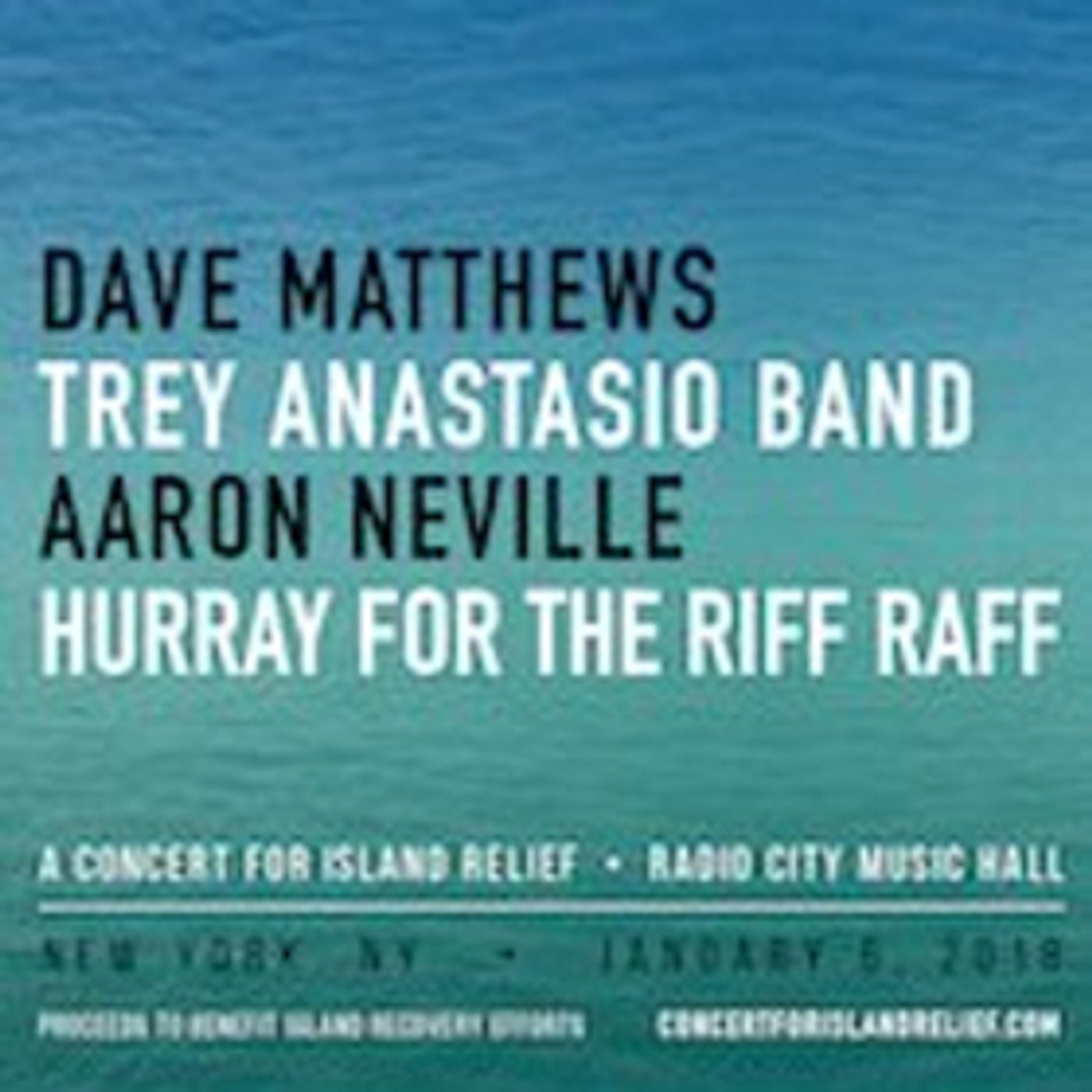 Dave Matthews, Aaron Neville & More Set for Concert for Island Relief at Radio City  Image