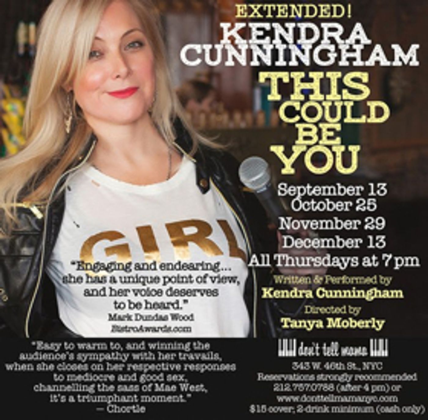 Kendra Cunningham's One-Woman Show 'This Could Be You' at Don't Tell Mama Kendra Cunningham's One-Woman Show 'This Could Be You' at Don't Tell Mama Image