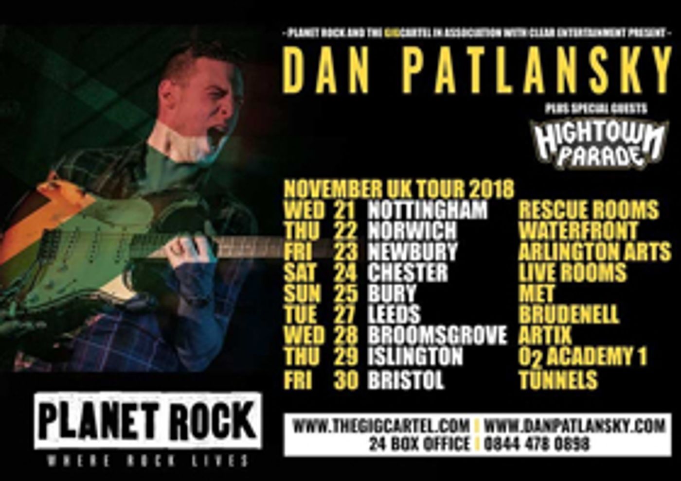 Dan Patlansky Announces Hightown Parade as Special Guests on November 2018 UK Tour Dan Patlansky Announces Hightown Parade as Special Guests on November 2018 UK Tour Image
