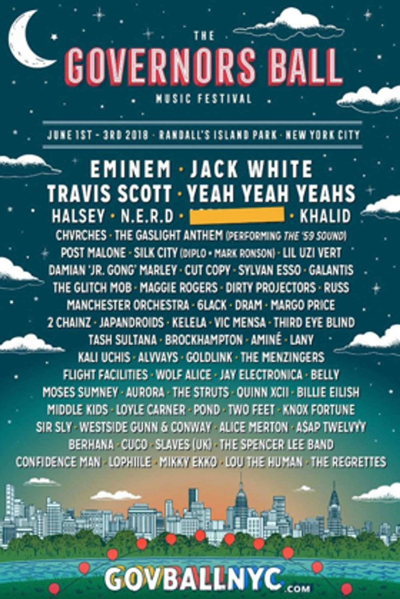 Jack White, Eminem Among GOVERNORS BALL 2018 Performance Lineup Jack White, Eminem Among GOVERNORS BALL 2018 Performance Lineup Image