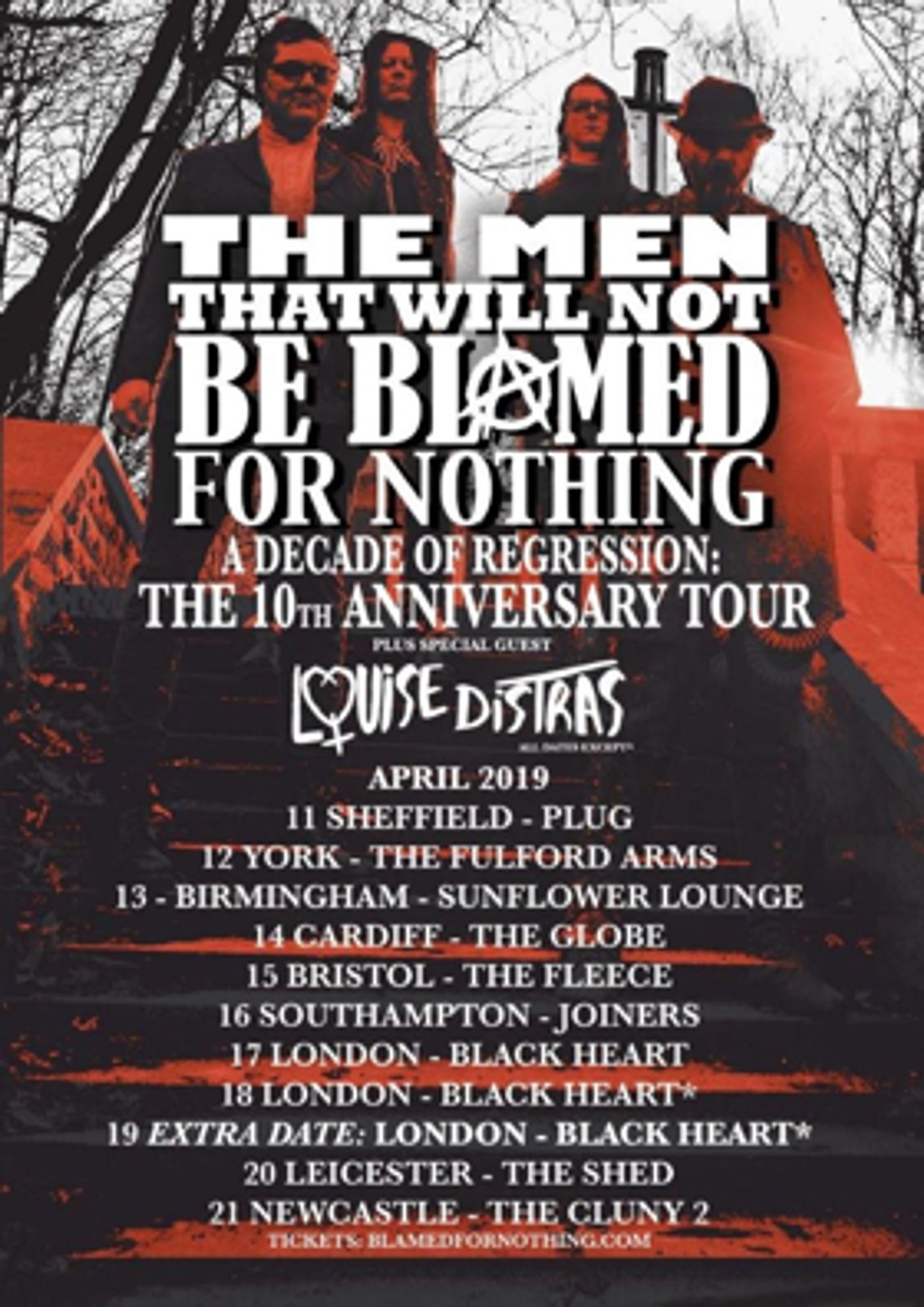 Louise Distras to Support The Men That Will Not Be Blamed For Nothing on Tour  Image