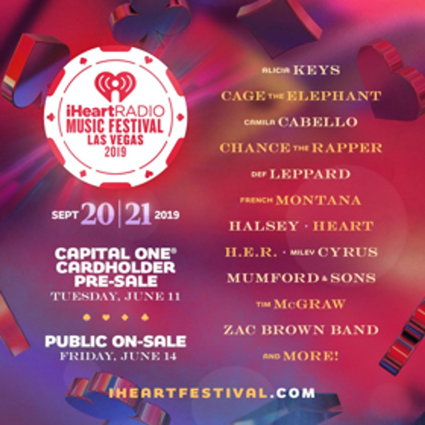 Halsey, Miley Cyrus, Chance The Rapper to Perform at 2019 IHEARTRADIO MUSIC FESTIVAL  Image