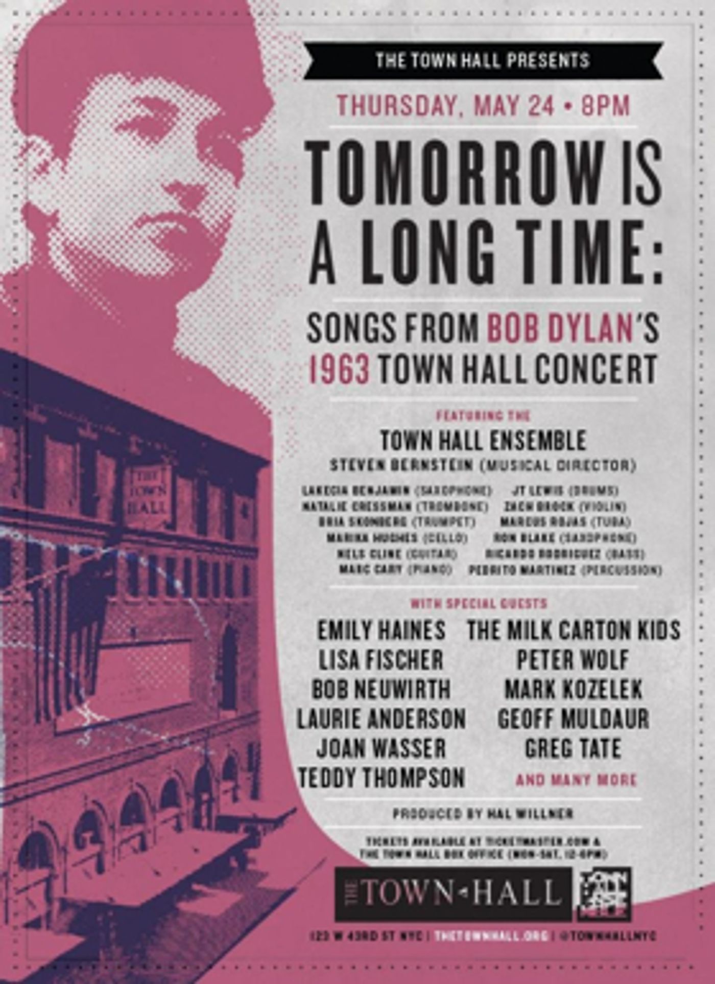The Milk Carton Kids, Steve Buscemi, Teddy Thompson, & More Join Town Hall's Bob Dylan '63 Event May 24  Image