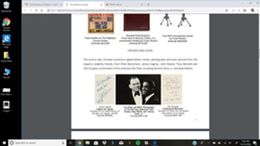 Sotheby's New York Announces Full Collection of 'Lady Blue Eyes: Property of Barbara and Frank Sinatra' Image