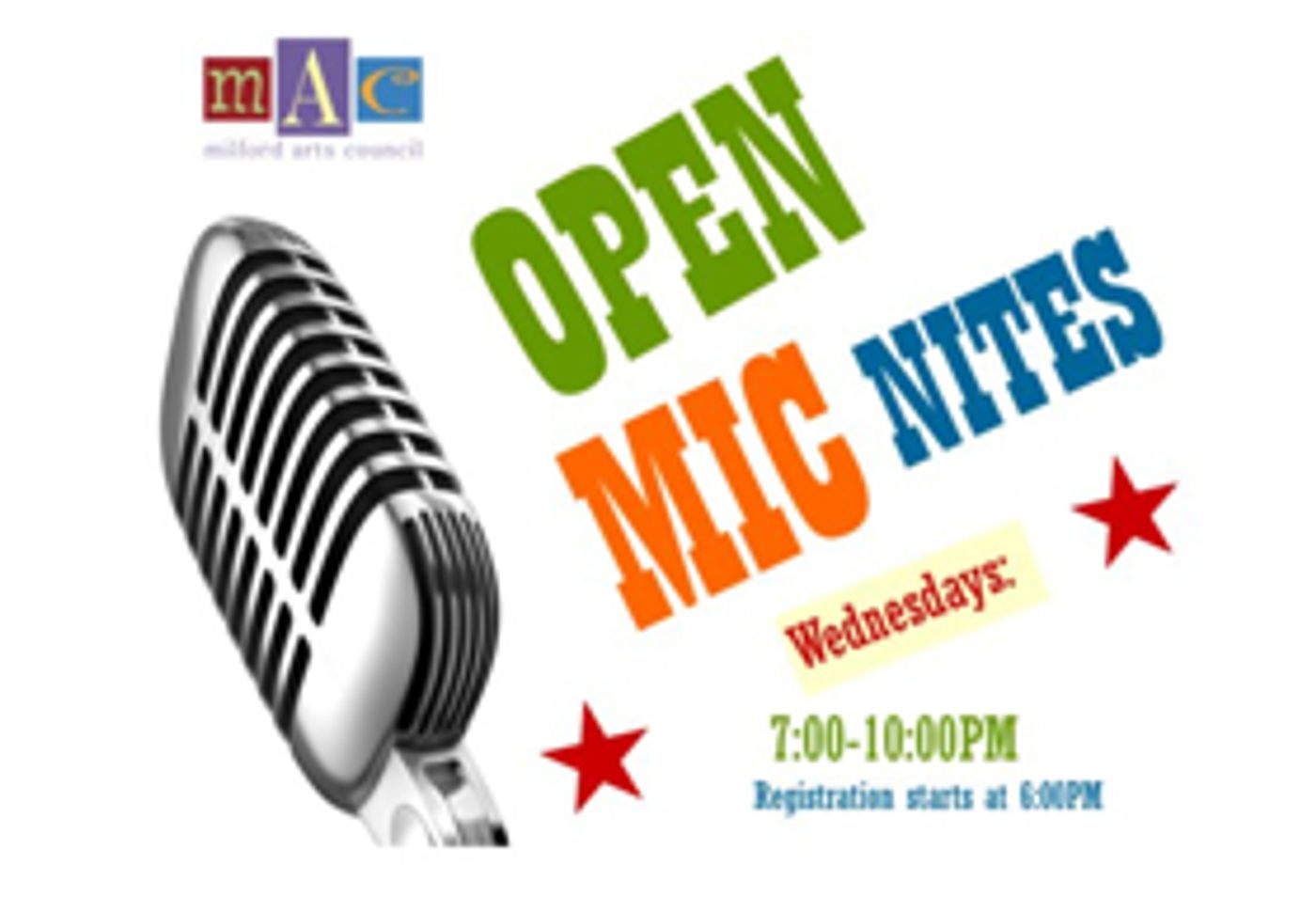 The Milford Arts Council presents Open Mic Night Image