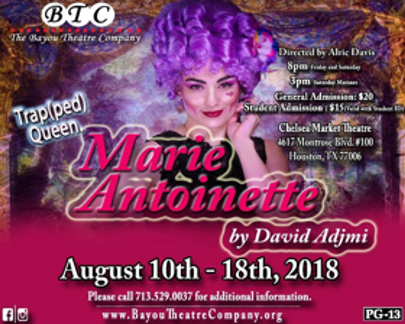 The Bayou Theatre Company Presents MARIE ANTOINETTE The Bayou Theatre Company Presents MARIE ANTOINETTE Image