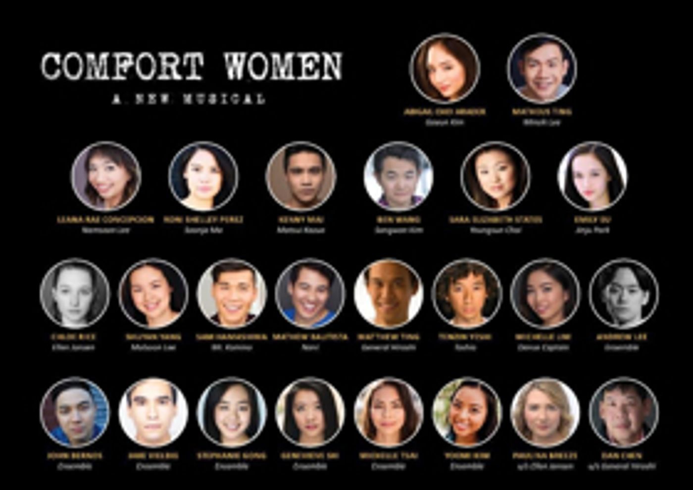 Dimo Kim Musical Theatre Factory Announces the Cast of COMFORT WOMEN  Image