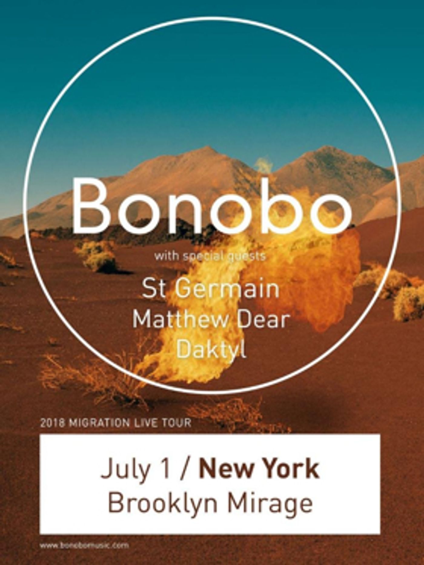 Bonobo Returns to NYC For Special Live Performance at The Brooklyn Mirage on Sunday, July 1  Image