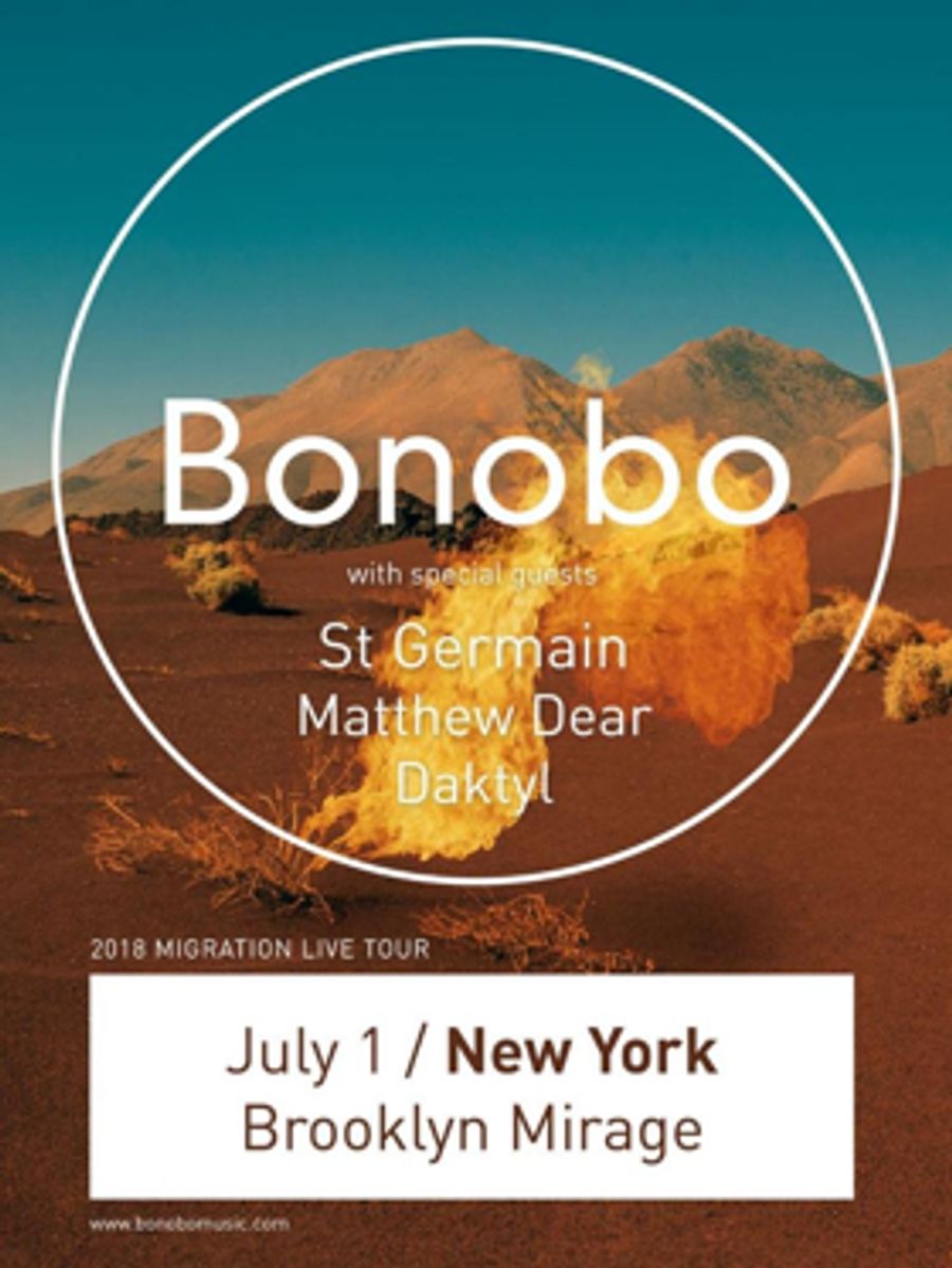Bonobo Returns to NYC For Special Live Performance at The Brooklyn Mirage on Sunday, July 1 Image