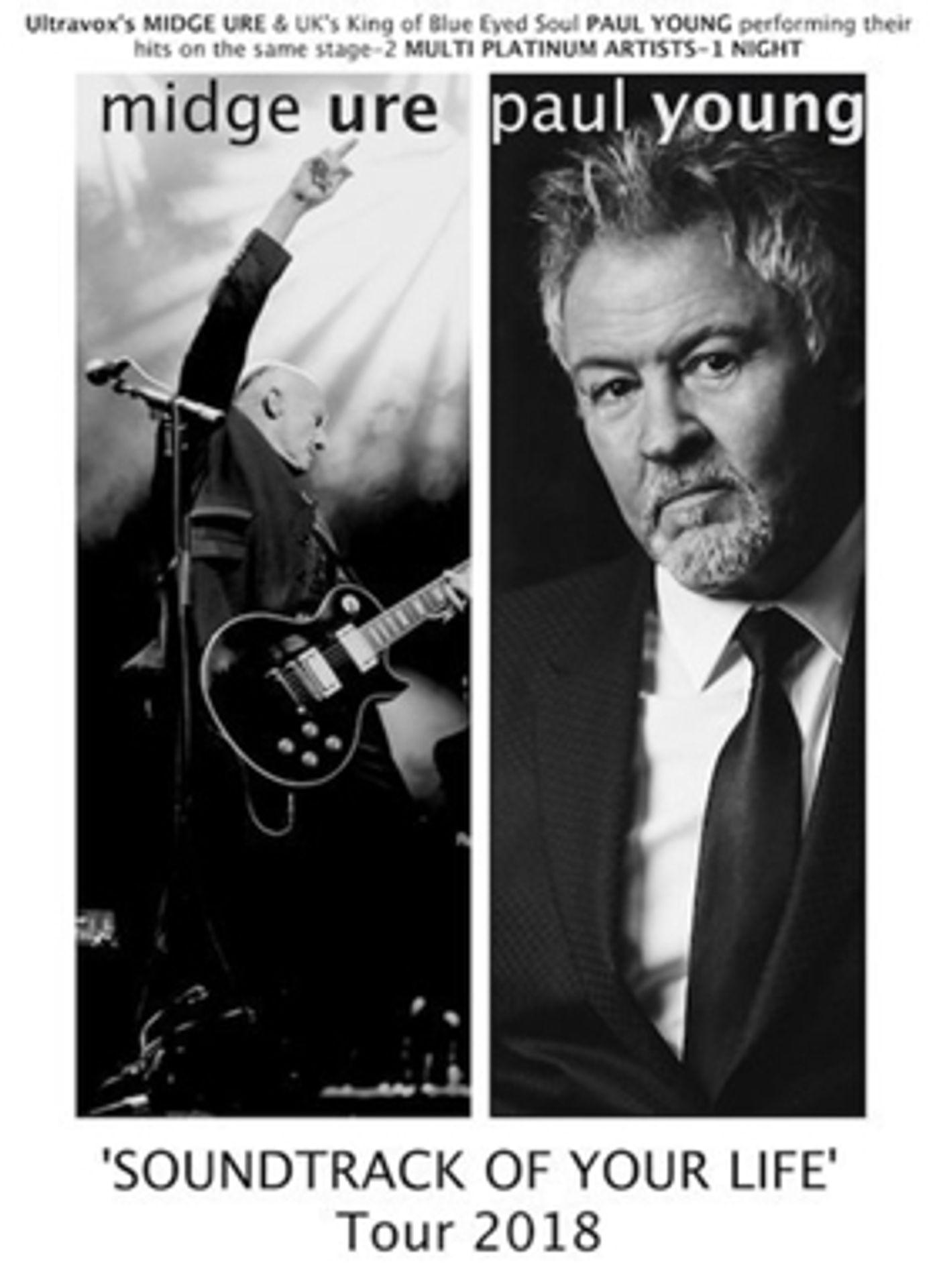 Midge Ure + Paul Young Announce Leg Two of The Soundtrack Of Your Life Tour  Image