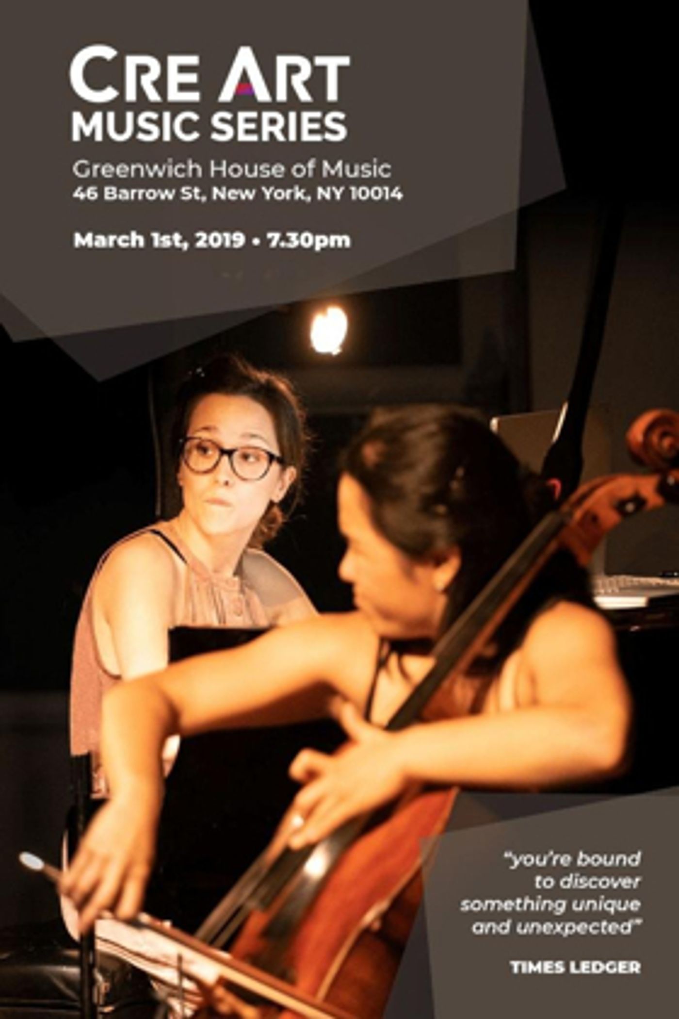 Greenwich House Of Music And CreArtBox Music Group Presents A Concert With Music By Ned Rorem, Mendelssohn, And Haydn  Image