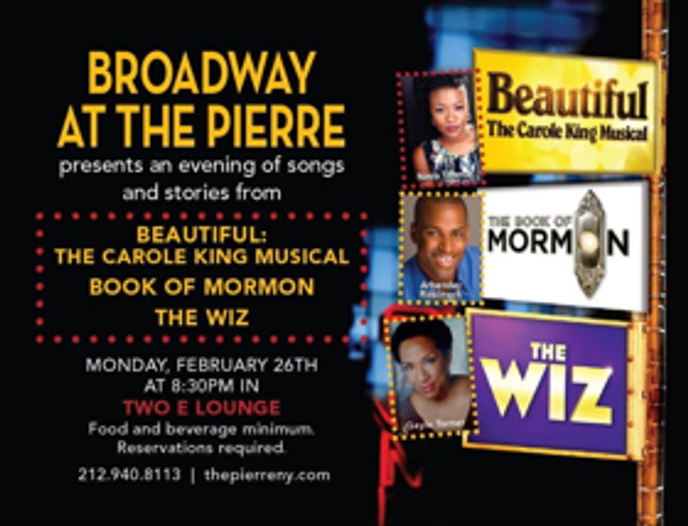 The Pierre Hotel Celebrates With Broadway This Wednesday Night!  Image