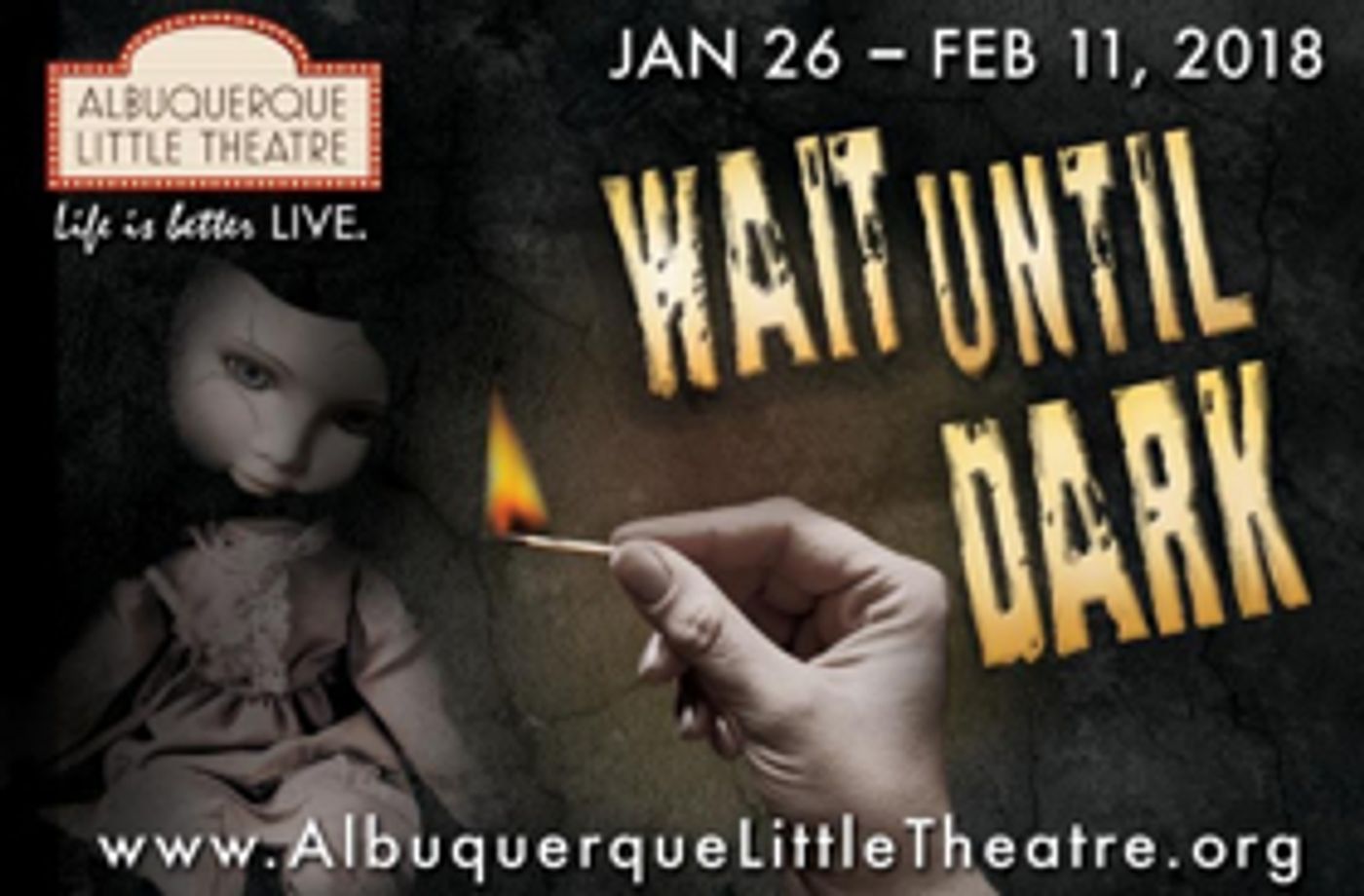 Albuquerque Little Theatre Kicks Off the New Year with WAIT UNTIL DARK Albuquerque Little Theatre Kicks Off the New Year with WAIT UNTIL DARK Image