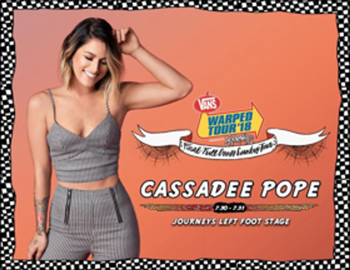 Cassadee Pope Returns to Vans Warped Tour this July Cassadee Pope Returns to Vans Warped Tour this July Image