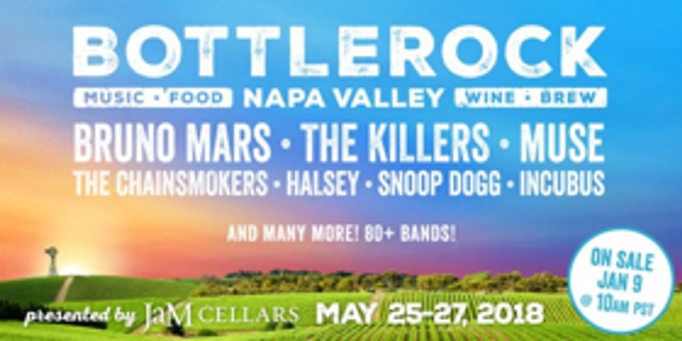 Bruno Mars, The Killers and Muse to Headline 6th Annual Bottlerock Napa Valley  Image