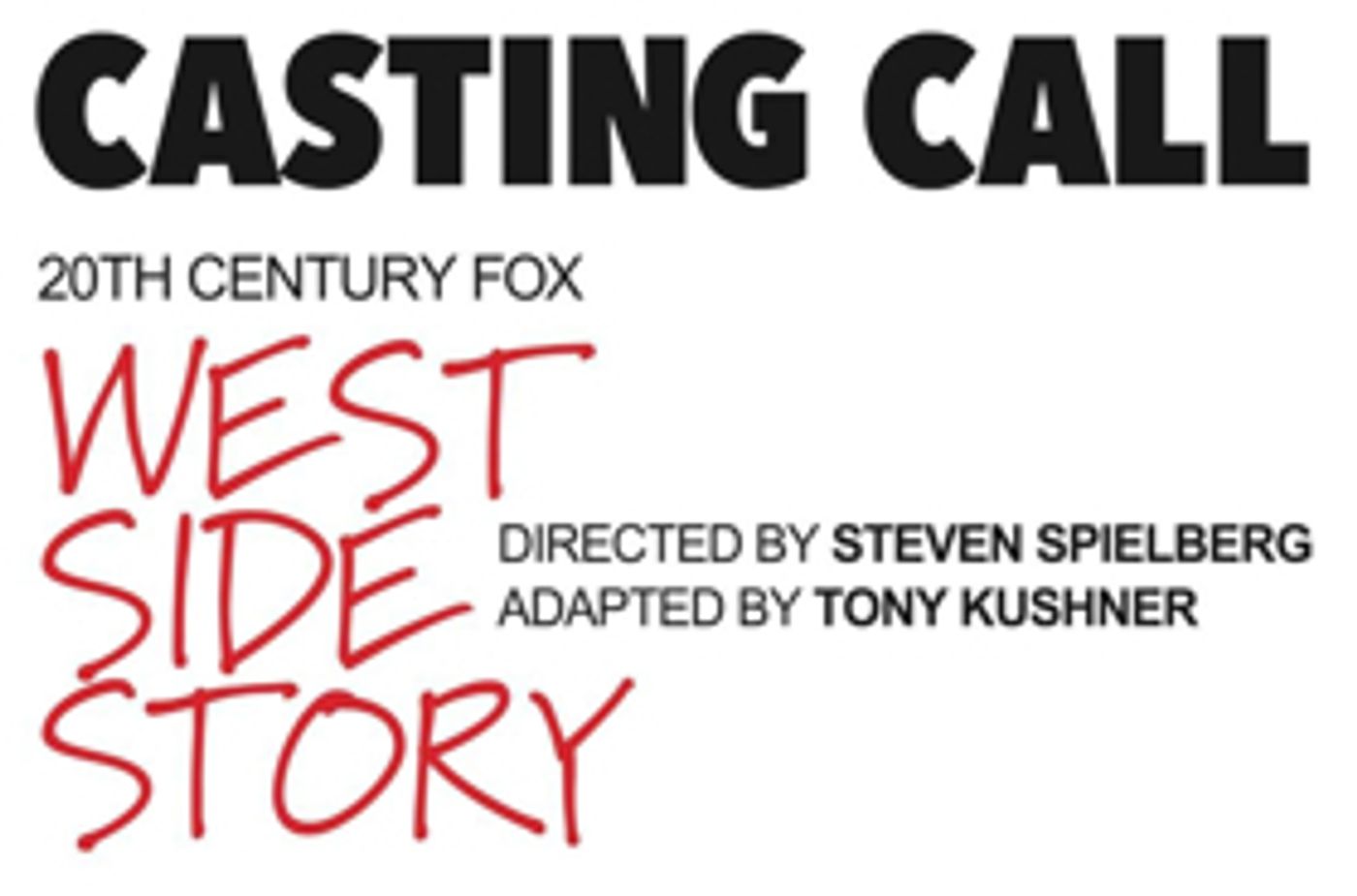 WEST SIDE STORY Film Launches Search for Maria; Open Call to Be Held in Puerto Rico WEST SIDE STORY Film Launches Search for Maria; Open Call to Be Held in Puerto Rico Image