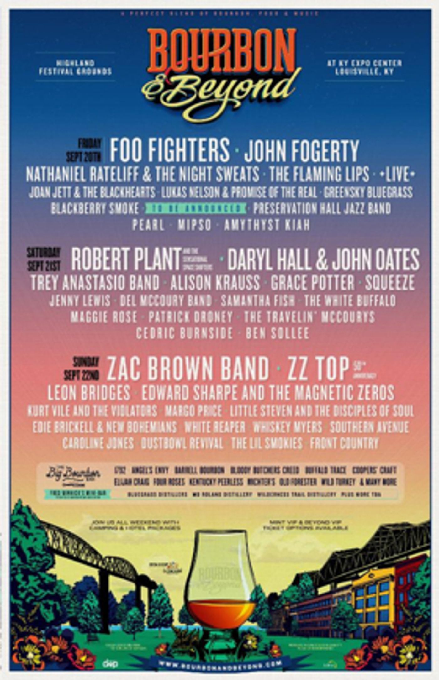 Zac Brown Band, Alison Krauss, ZZ Top and More to Perform at Bourbon & Beyond  Image