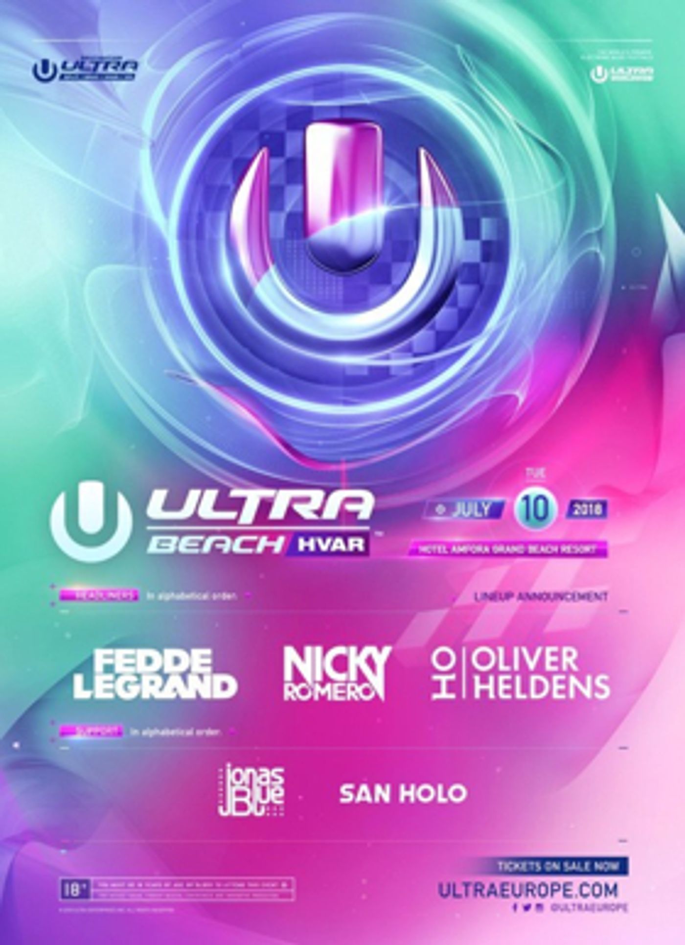 ULTRA Beach Hvar 2018 Announces Lineup ULTRA Beach Hvar 2018 Announces Lineup Image