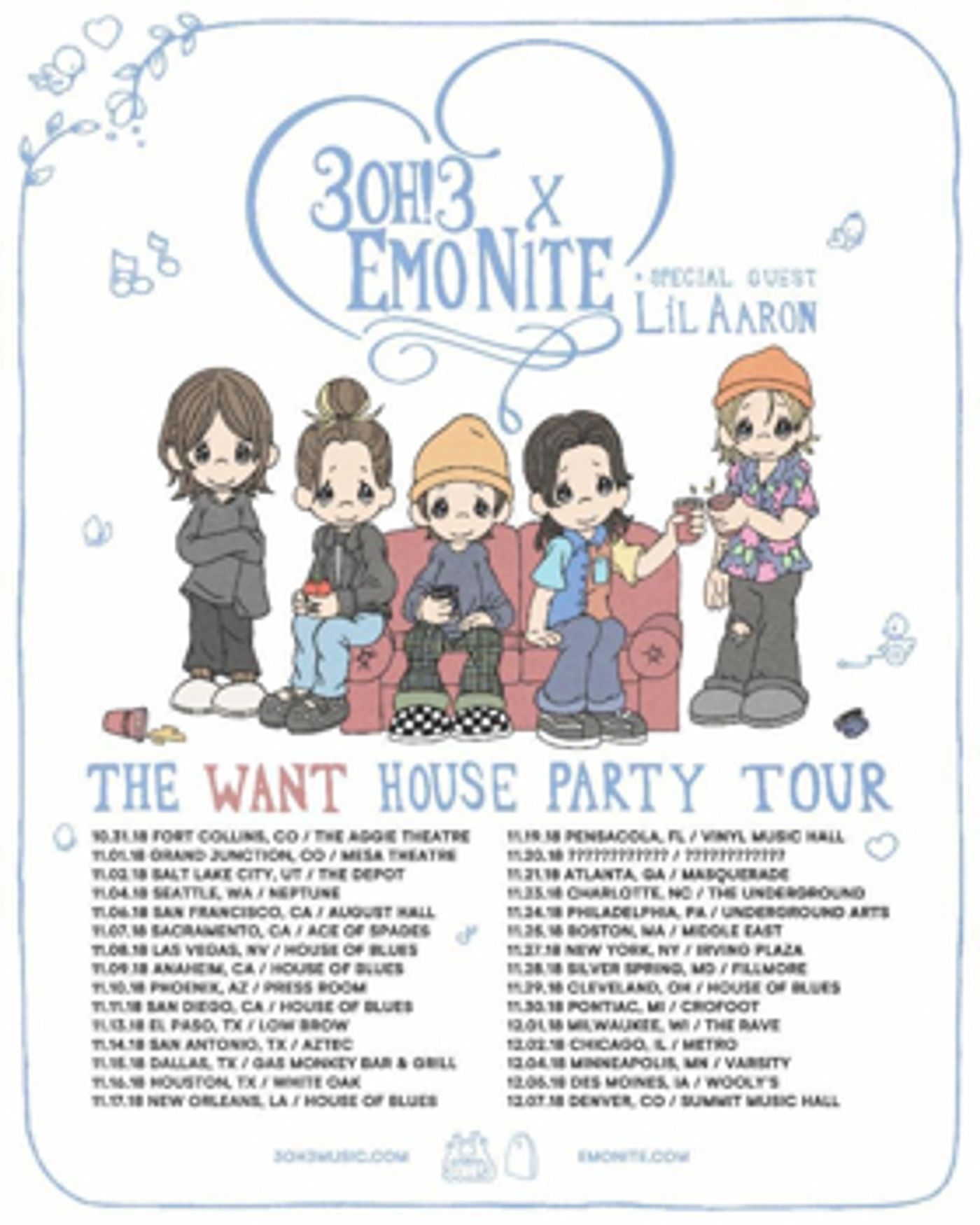 3OH!3 And Emo Nite LA Announce The WANT House Party Tour 3OH!3 And Emo Nite LA Announce The WANT House Party Tour Image