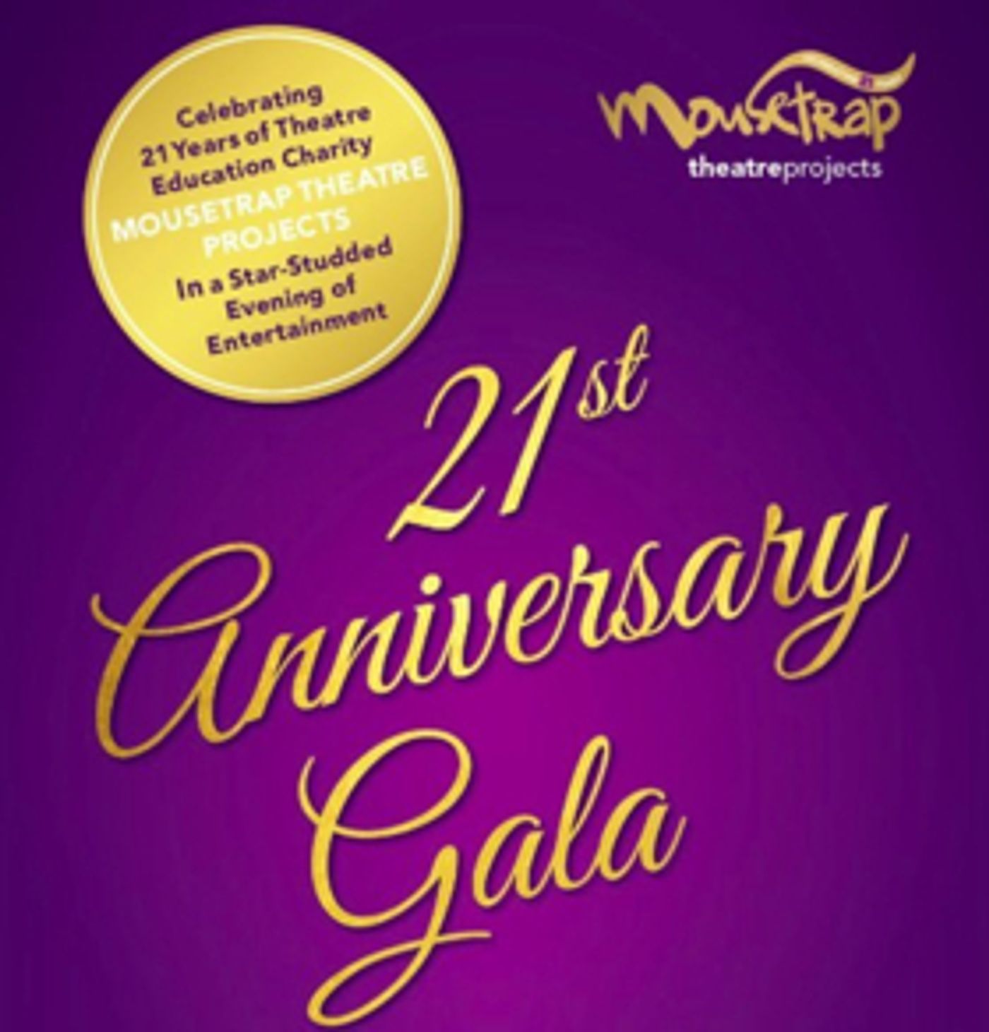 Full Line Up Announced For The Mousetrap Theatre Projects 21st Anniversary Gala Full Line Up Announced For The Mousetrap Theatre Projects 21st Anniversary Gala Image