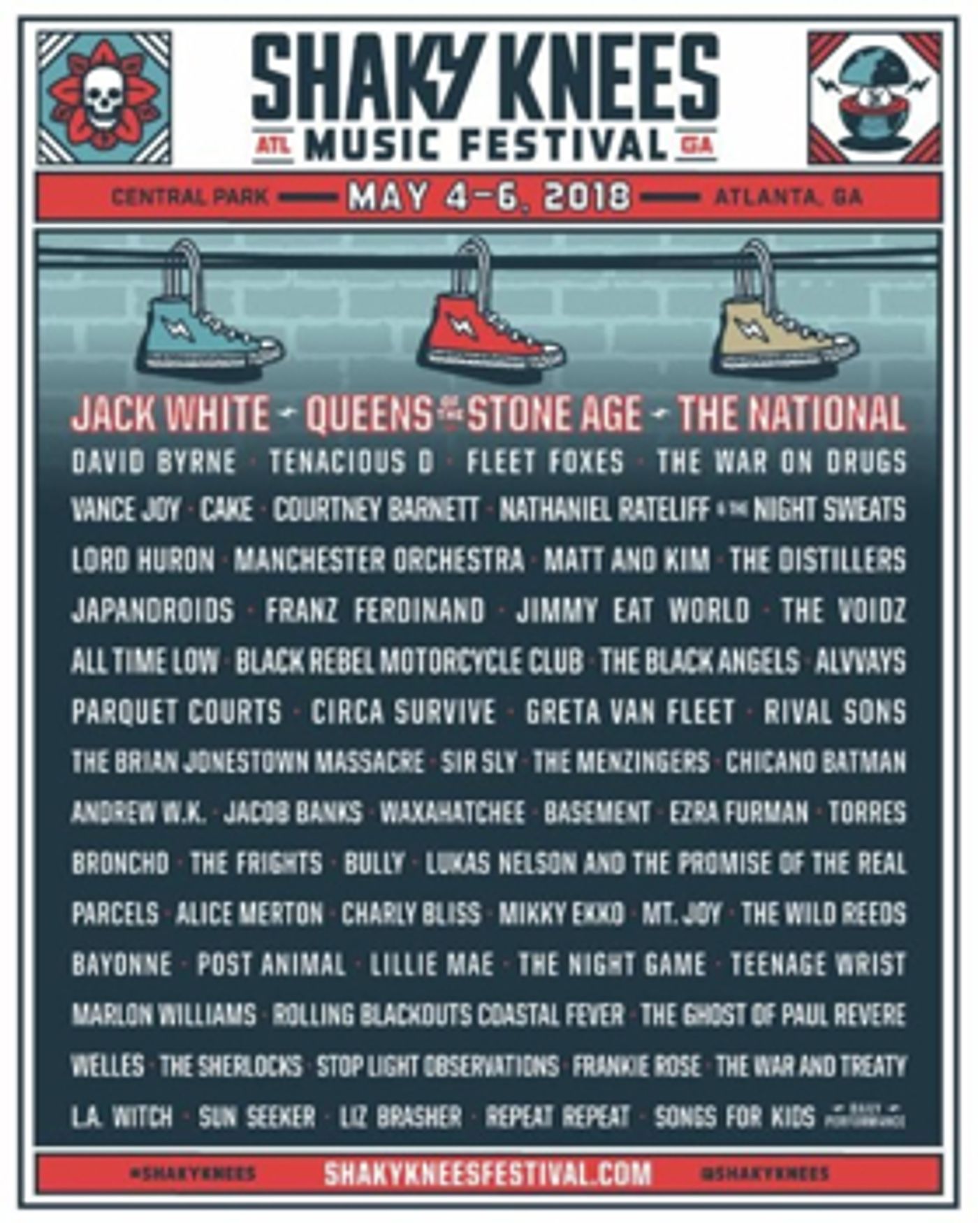 Jack White, Queens of the Stone Age and The National to Headline Shaky Knees Music Festival Jack White, Queens of the Stone Age and The National to Headline Shaky Knees Music Festival Image