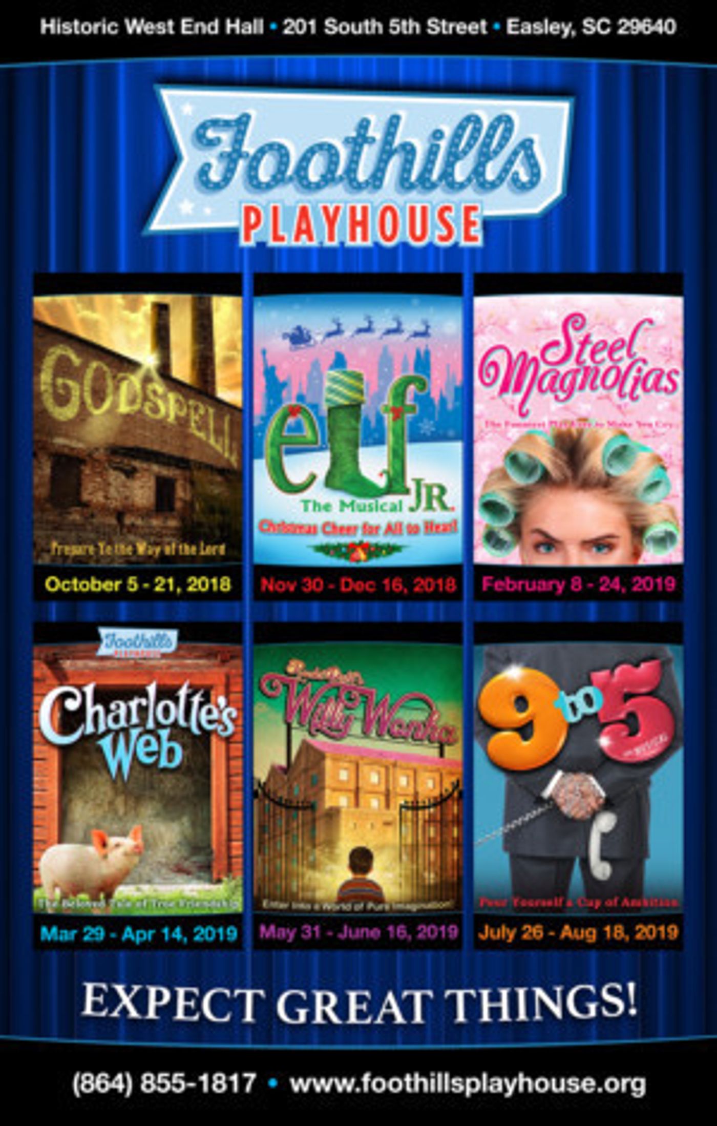 Feature: 2018-19 SEASON ANNOUNCEMENT at Foothills Playhouse Feature: 2018-19 SEASON ANNOUNCEMENT at Foothills Playhouse Image