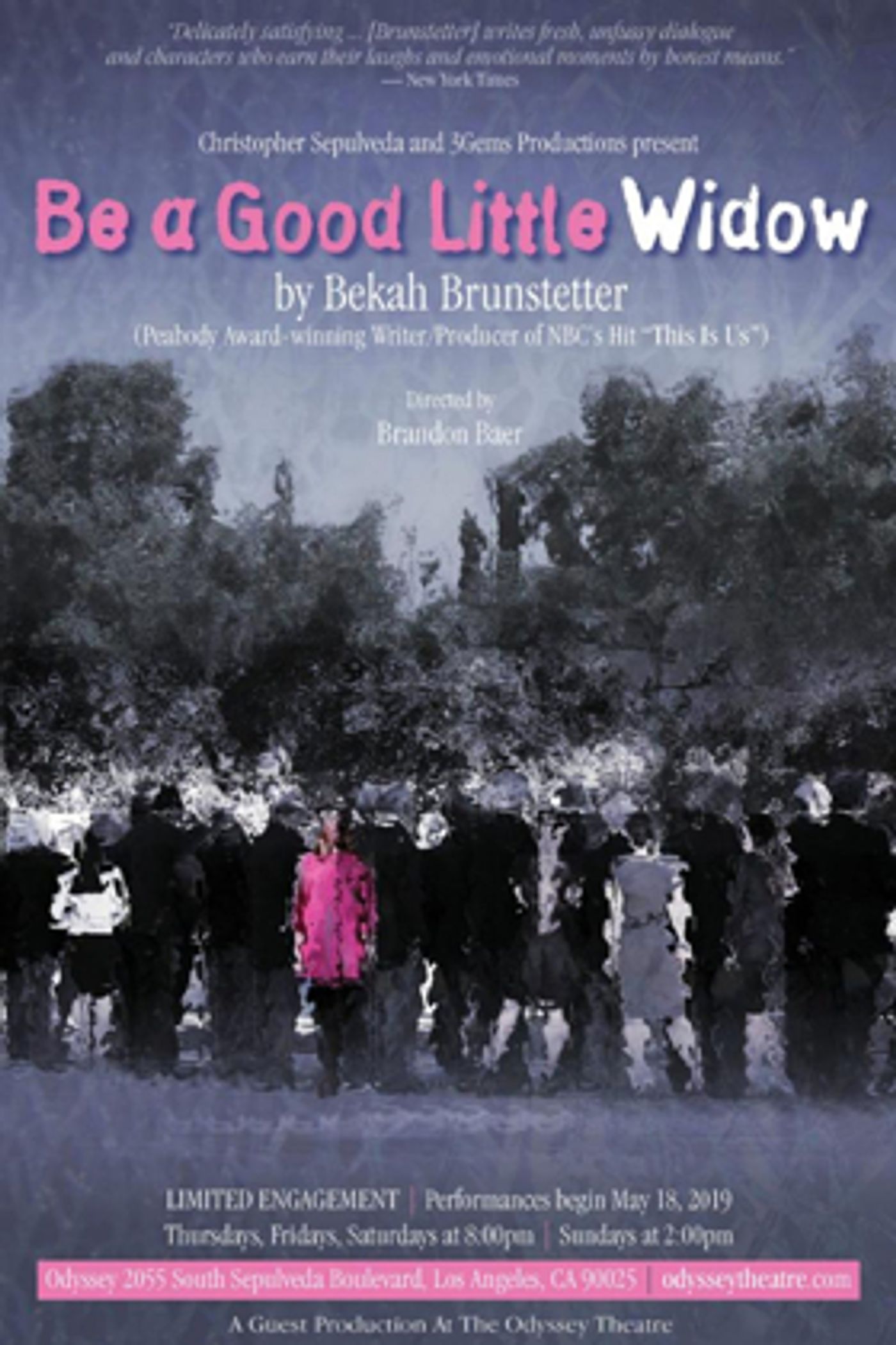 Christopher Sepulveda & 3Gems Productions Announce BE A GOOD LITTLE WIDOW  Image