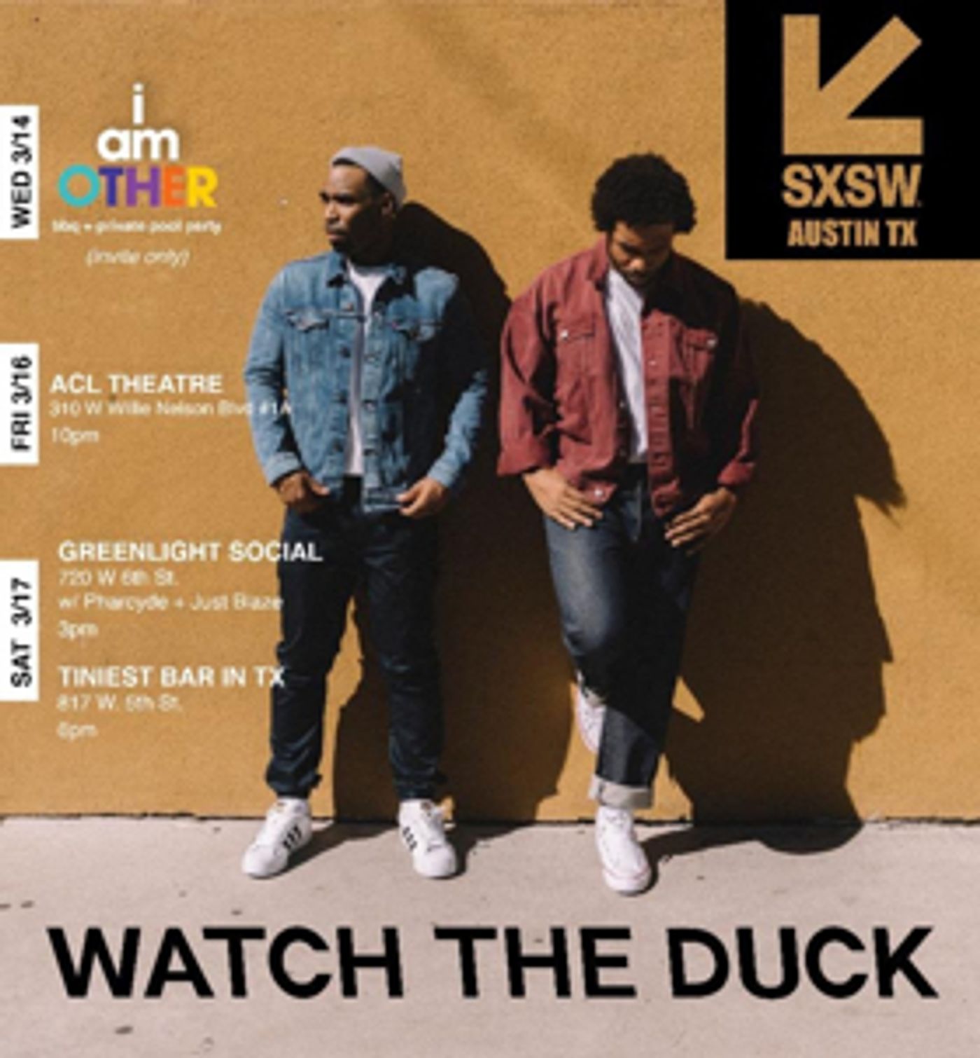 Pharrell Williams' Newly Signed Alabama Duo WATCH THE DUCK to Perform SXSW Shows This Week Pharrell Williams' Newly Signed Alabama Duo WATCH THE DUCK to Perform SXSW Shows This Week Image