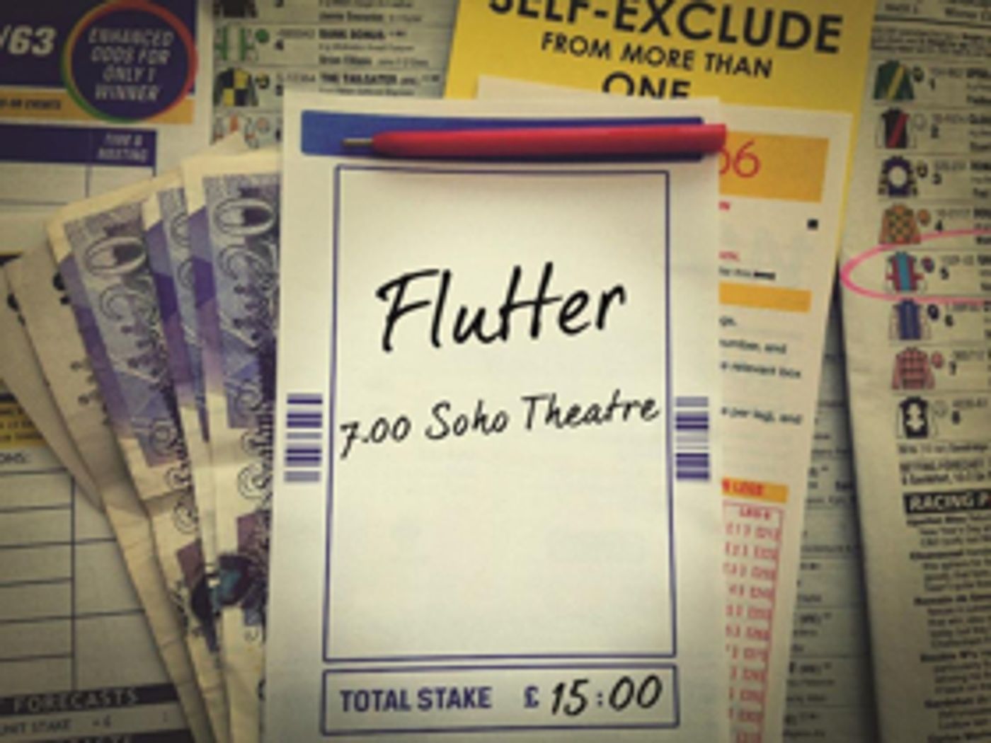 Compulsive Theatre In Association With The Racing Post Presents FLUTTER At Soho Theatre Upstairs  Image