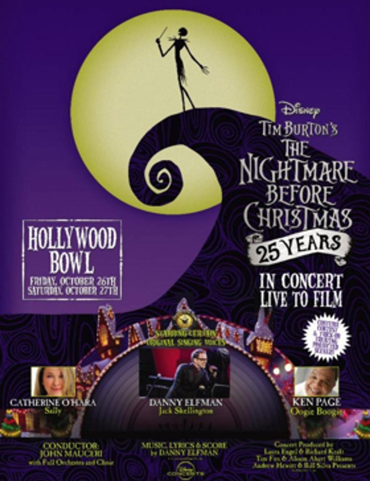 The Hollywood Bowl to Hold THE NIGHTMARE BEFORE CHRISTMAS 25th Anniversary Concerts Featuring Original Film Cast  Image
