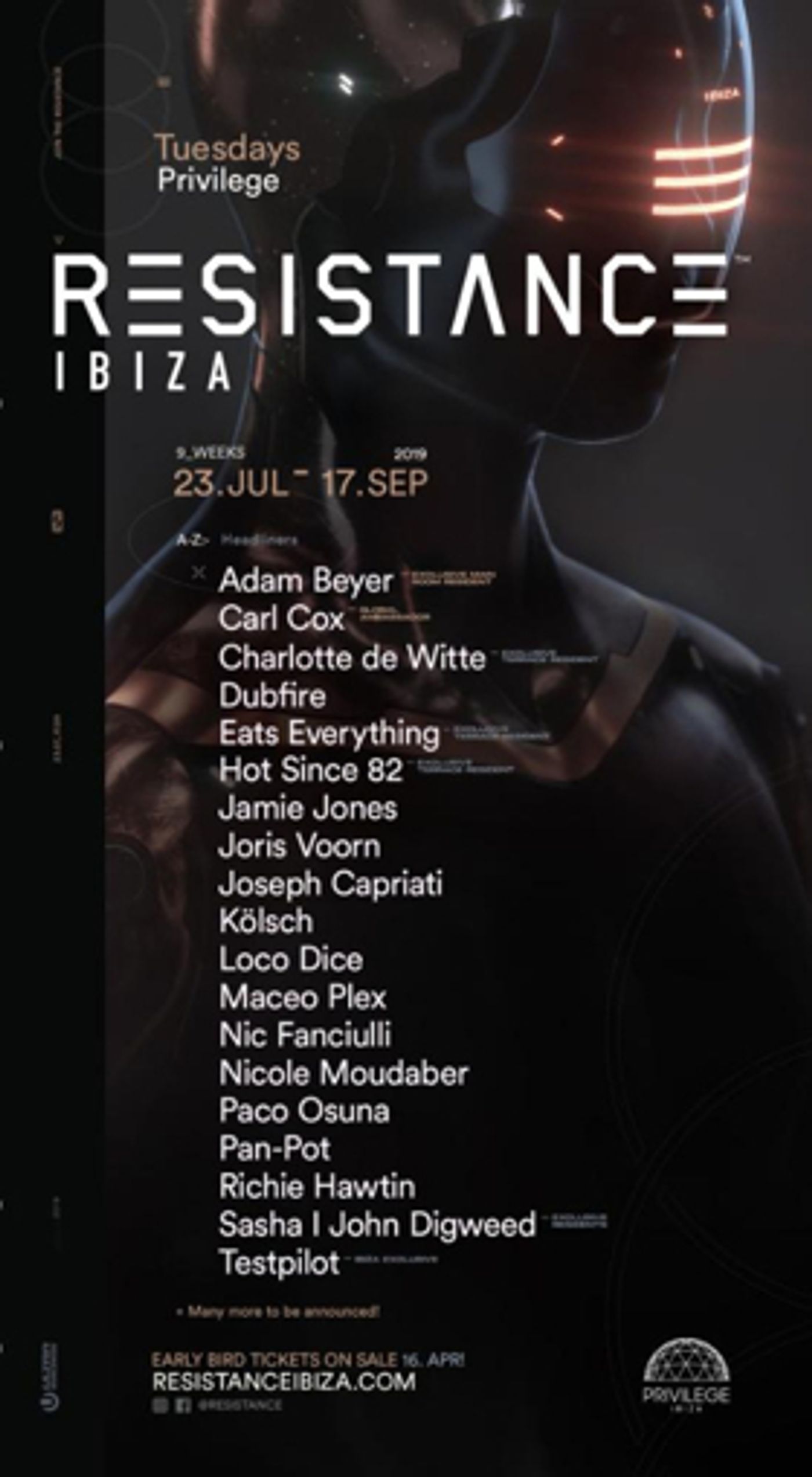 RESISTANCE IBIZA Announces Season Headliners Ahead of Flagship Miami Event  Image
