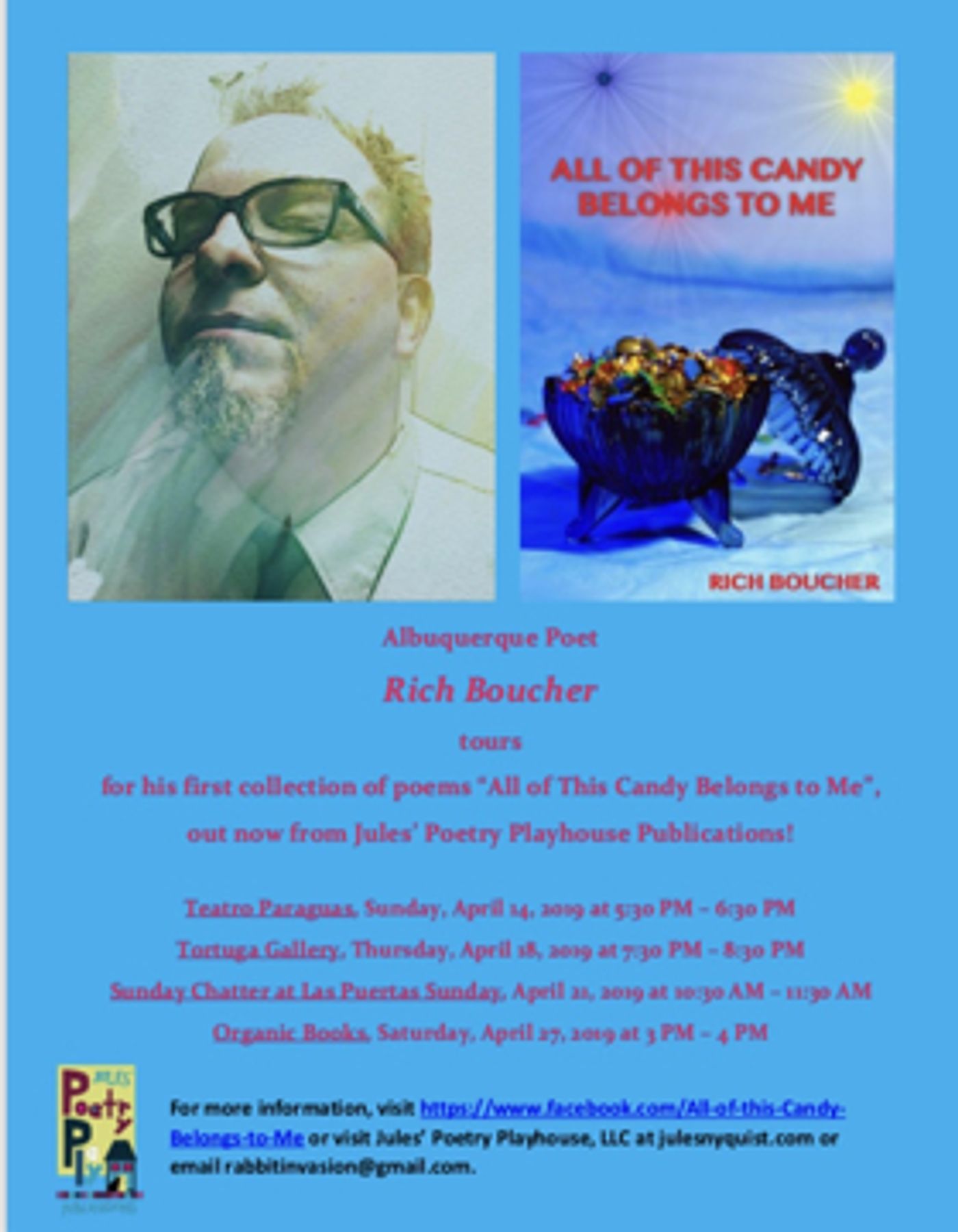 Rich Boucher Poetry Reading and Book Launch at Teatro Paraguas  Image