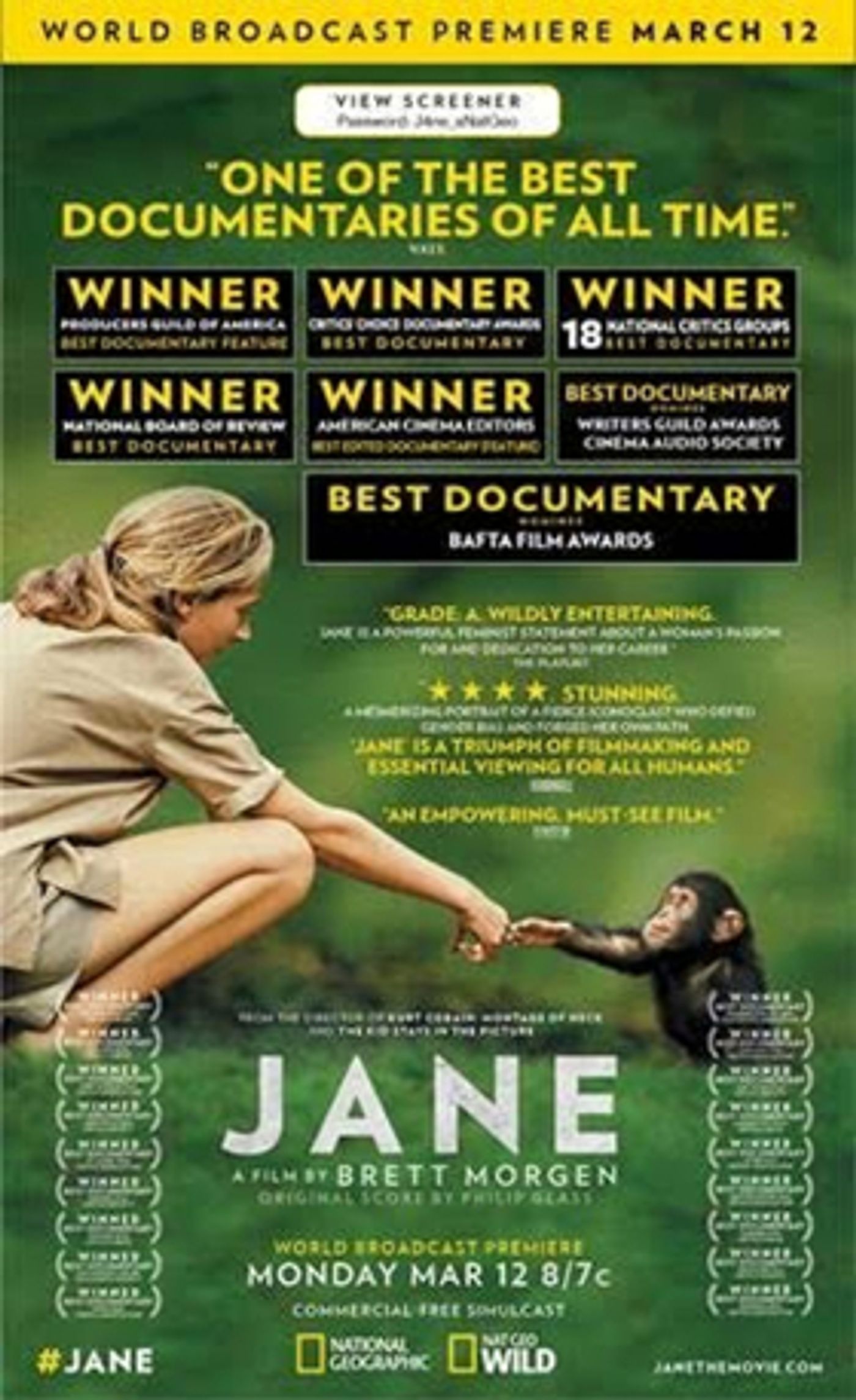 National Geographic's Jane Goodall Documentary to Premiere March 12  Image