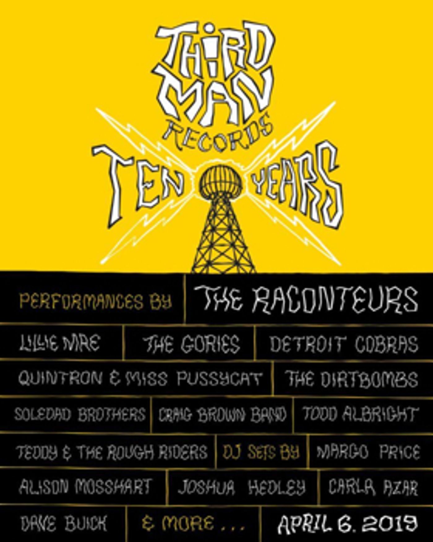 Third Man Records Announces 10 Year Anniversary Celebration With The Raconteurs Third Man Records Announces 10 Year Anniversary Celebration With The Raconteurs Image