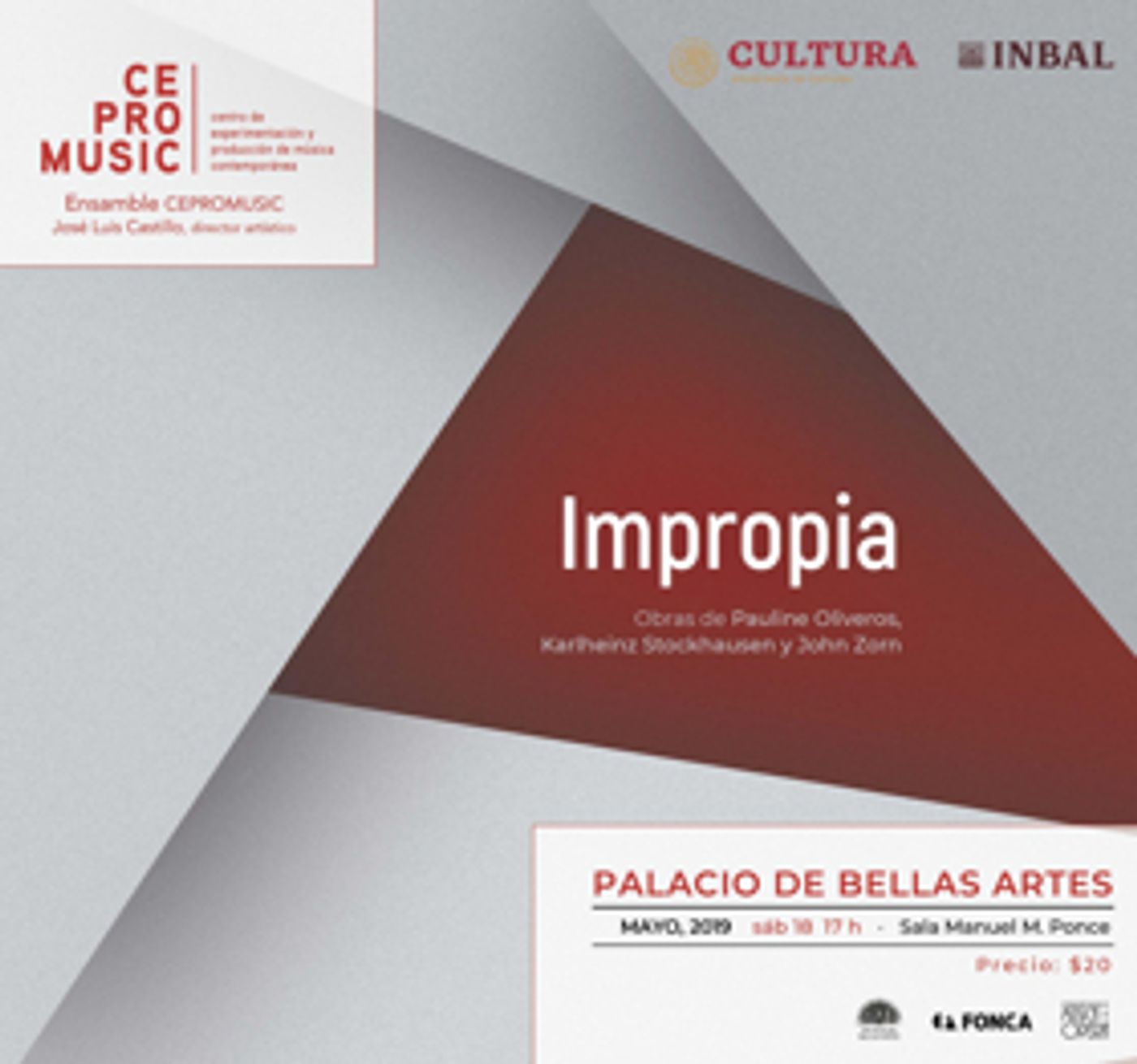 En Impropia, el Ensamble de Cepromusic creará piezas musicales al momento de su ejecución En Impropia, el Ensamble de Cepromusic creará piezas musicales al momento de su ejecución Image