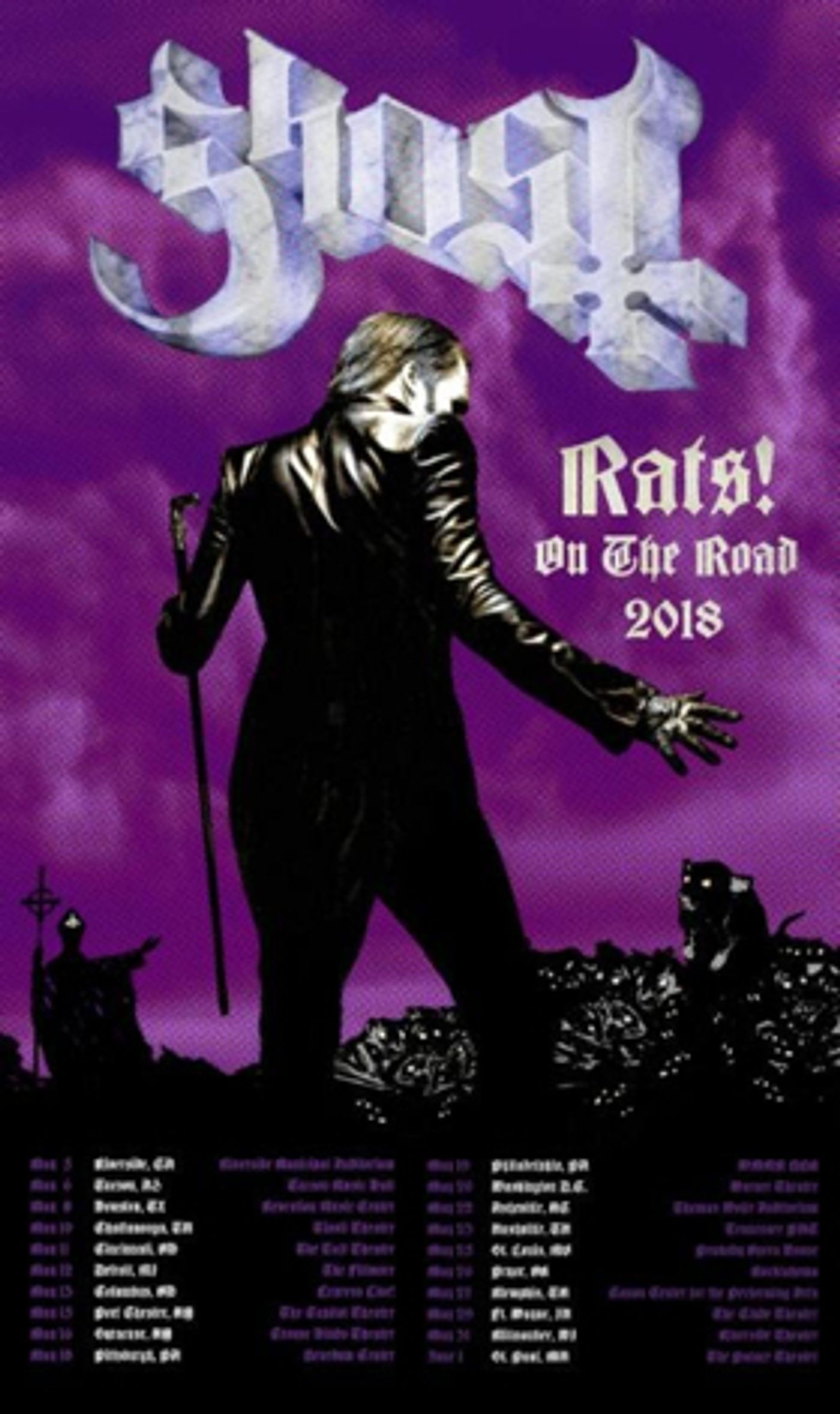 Grammy Award Winning Band GHOST Announce Rats on the Road US Tour Grammy Award Winning Band GHOST Announce Rats on the Road US Tour Image