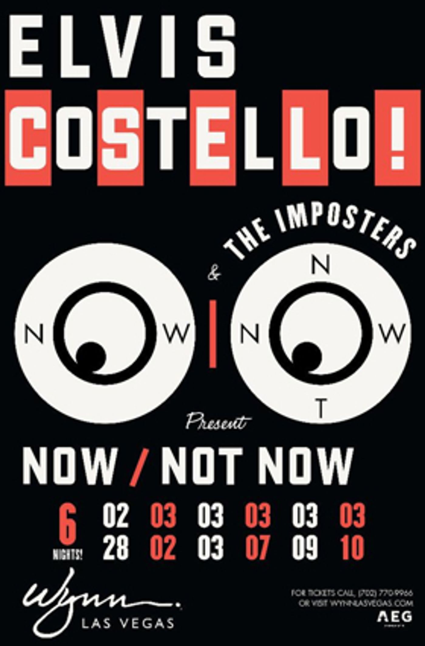 Elvis Costello Announces New Show NOW/NOT NOW  Image