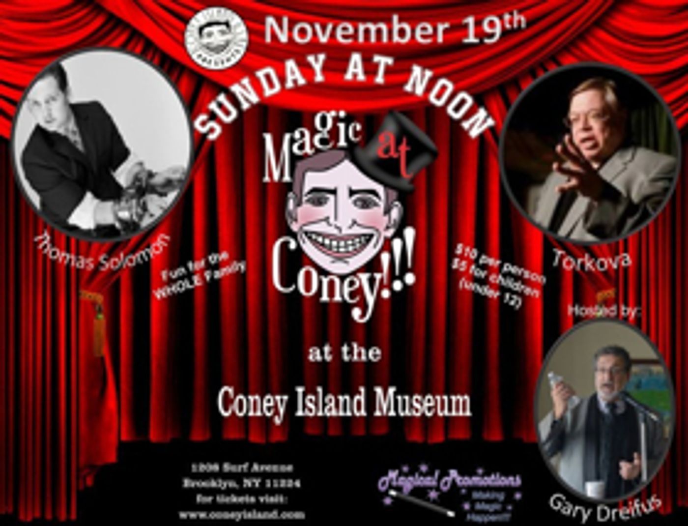 MAGIC AT CONEY Comes to Coney Island Museum November 19th  Image